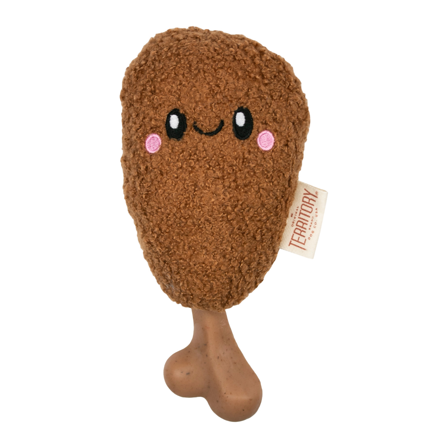 Territory Chicken Leg Bone 2-In-1 Squeak & Chew Dog Toy, 8"