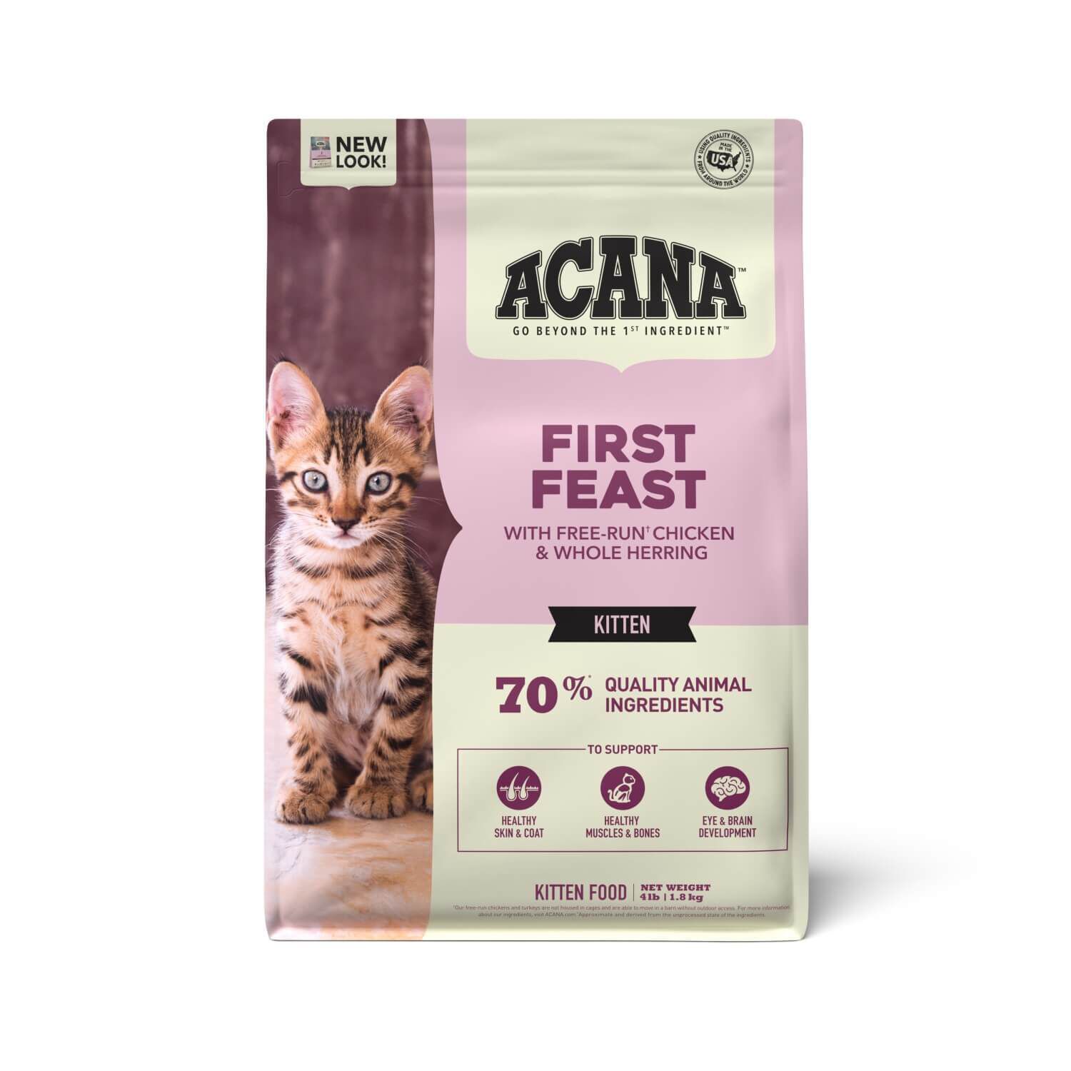 Acana First Feast, Chicken And Fish Dry Cat Food For Kittens