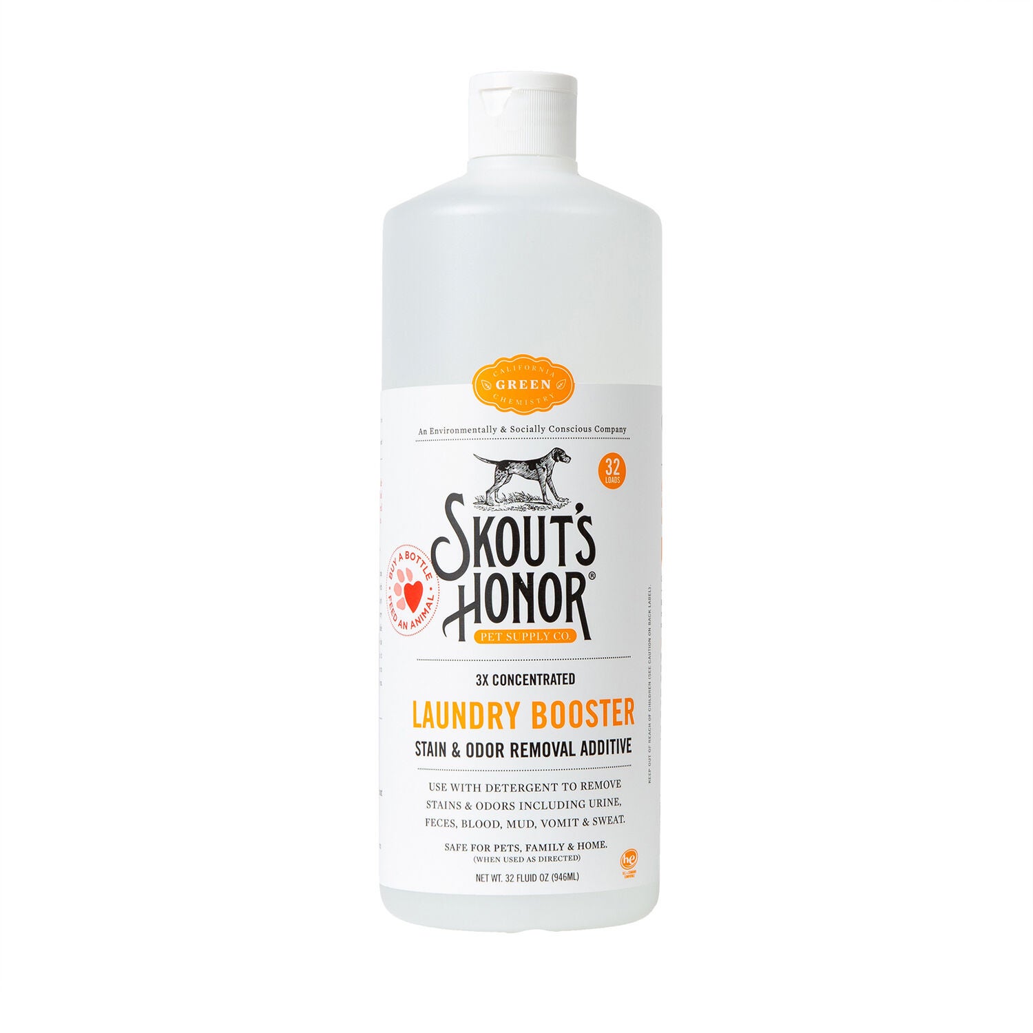 Skout's Honor Laundry Booster Stain & Odor Removal Additive, 32Oz