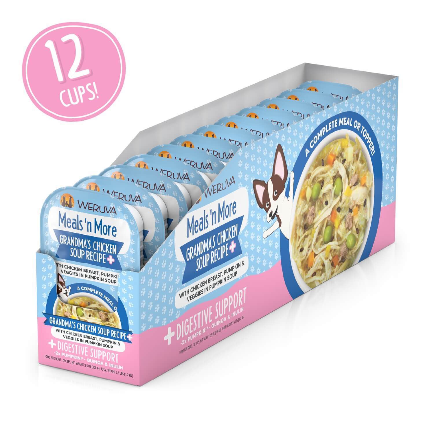 Weruva Dog Meals 'N More Natural Grandma's Chicken Soup Recipe Plus Digestive Support Wet Dog Food