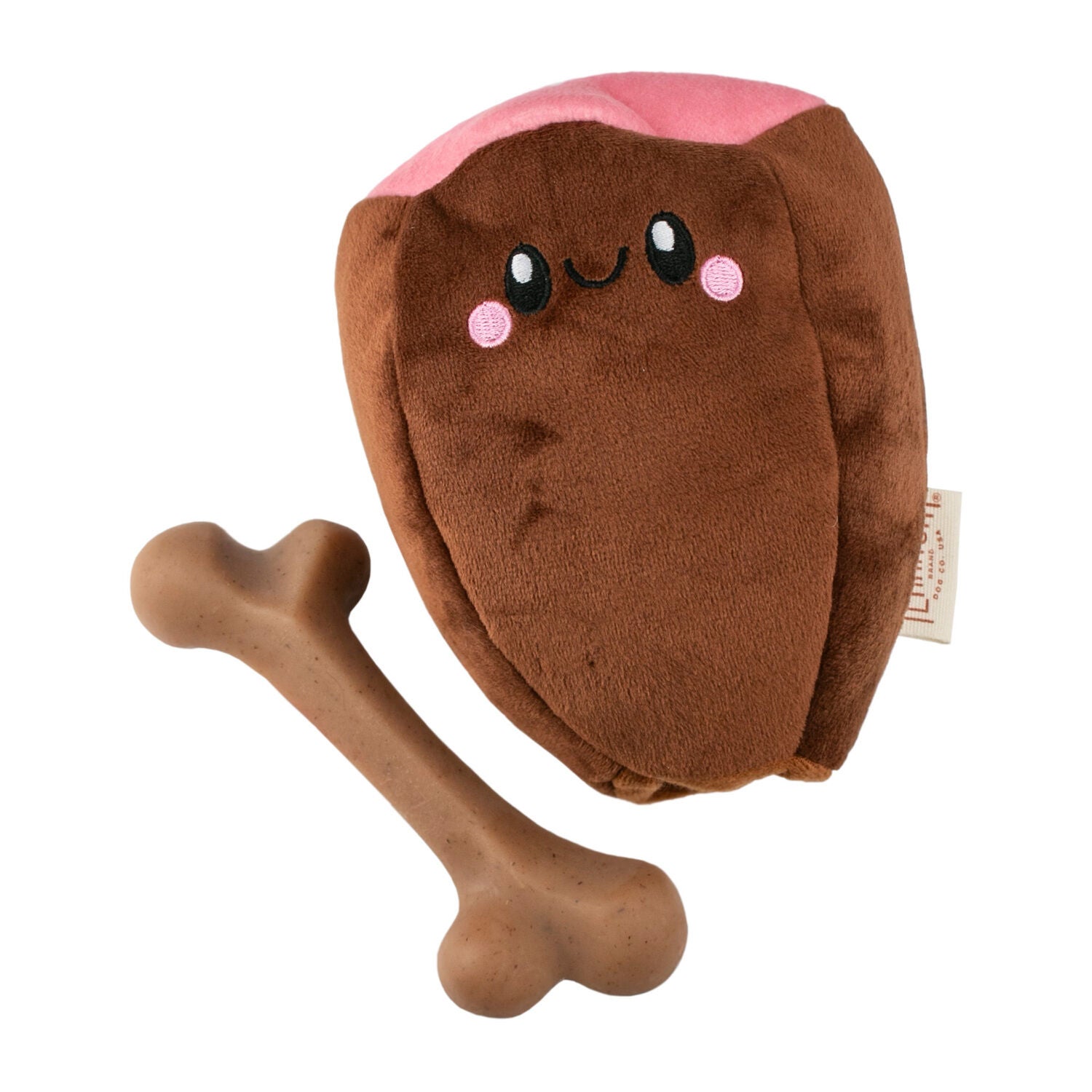 Territory Ham Bone 2-In-1 Squeak & Chew Scented Dog Toy, 8"