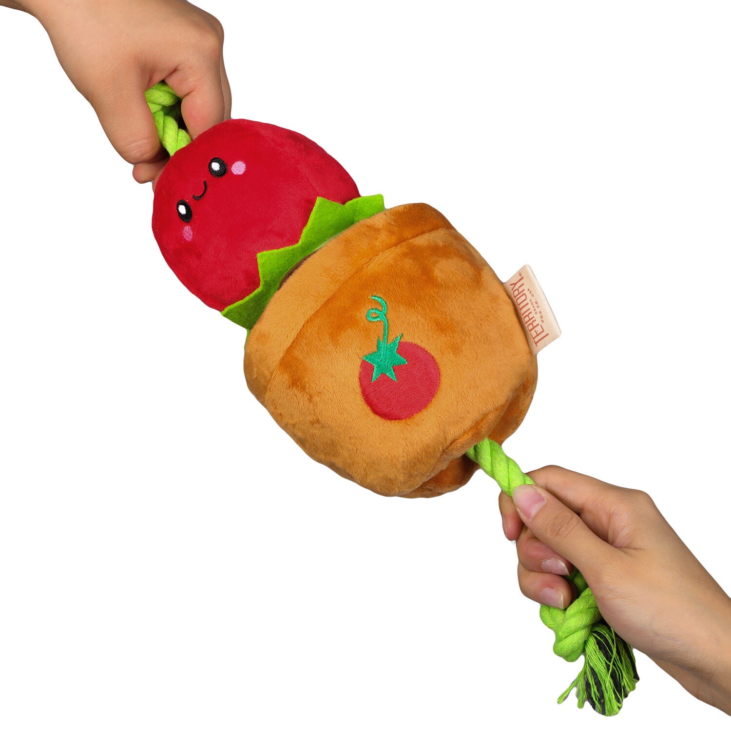 Territory Tomato Treat-And-Tug Dog Toy, 15"