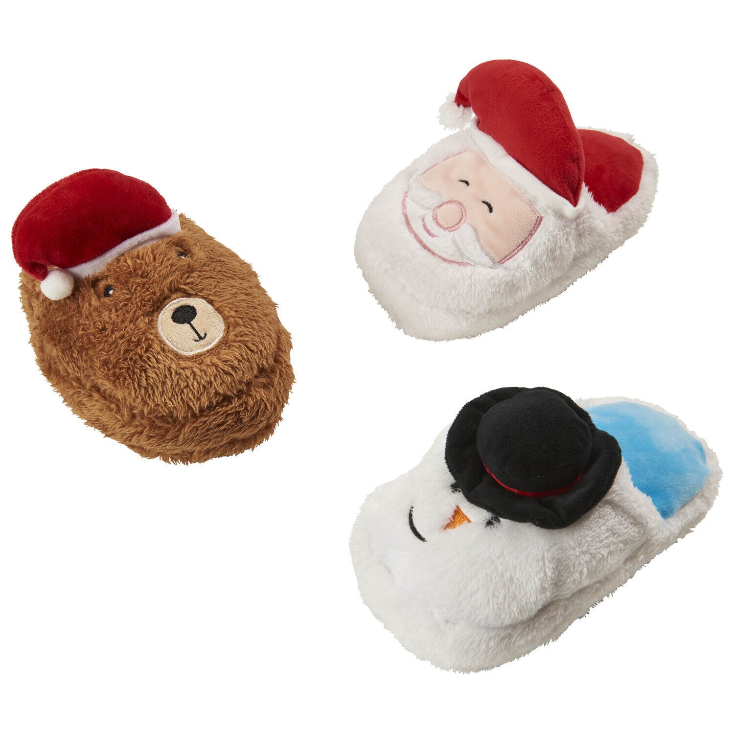 Spot Holiday Slippers Plush Crinkle & Squeak Dog Toy, 8" Assorted, 1 Each