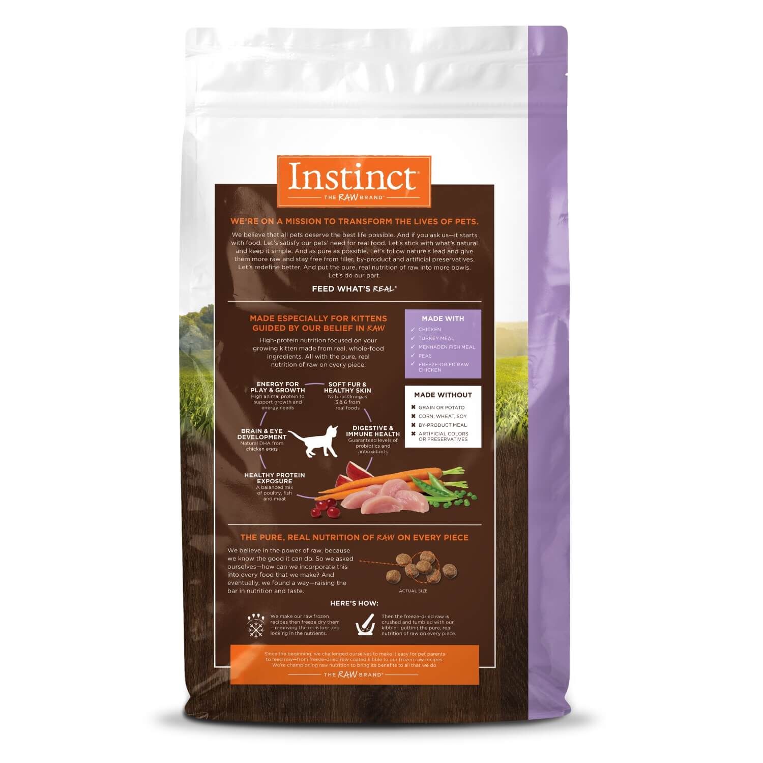 Instinct Original Kitten Grain-Free Recipe With Real Chicken Dry Cat Food