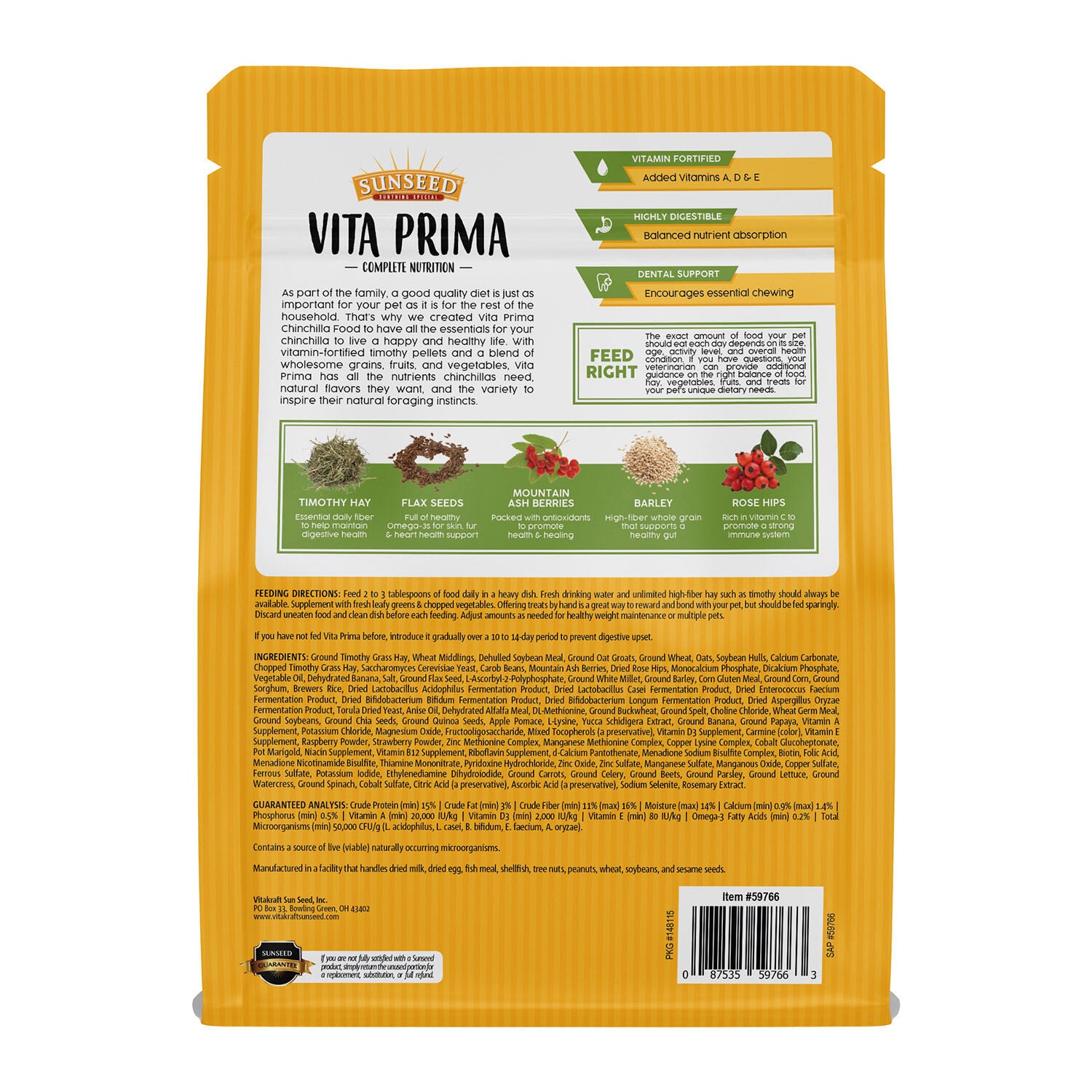 Sun Seed Vita Prima Sugar Glider Food