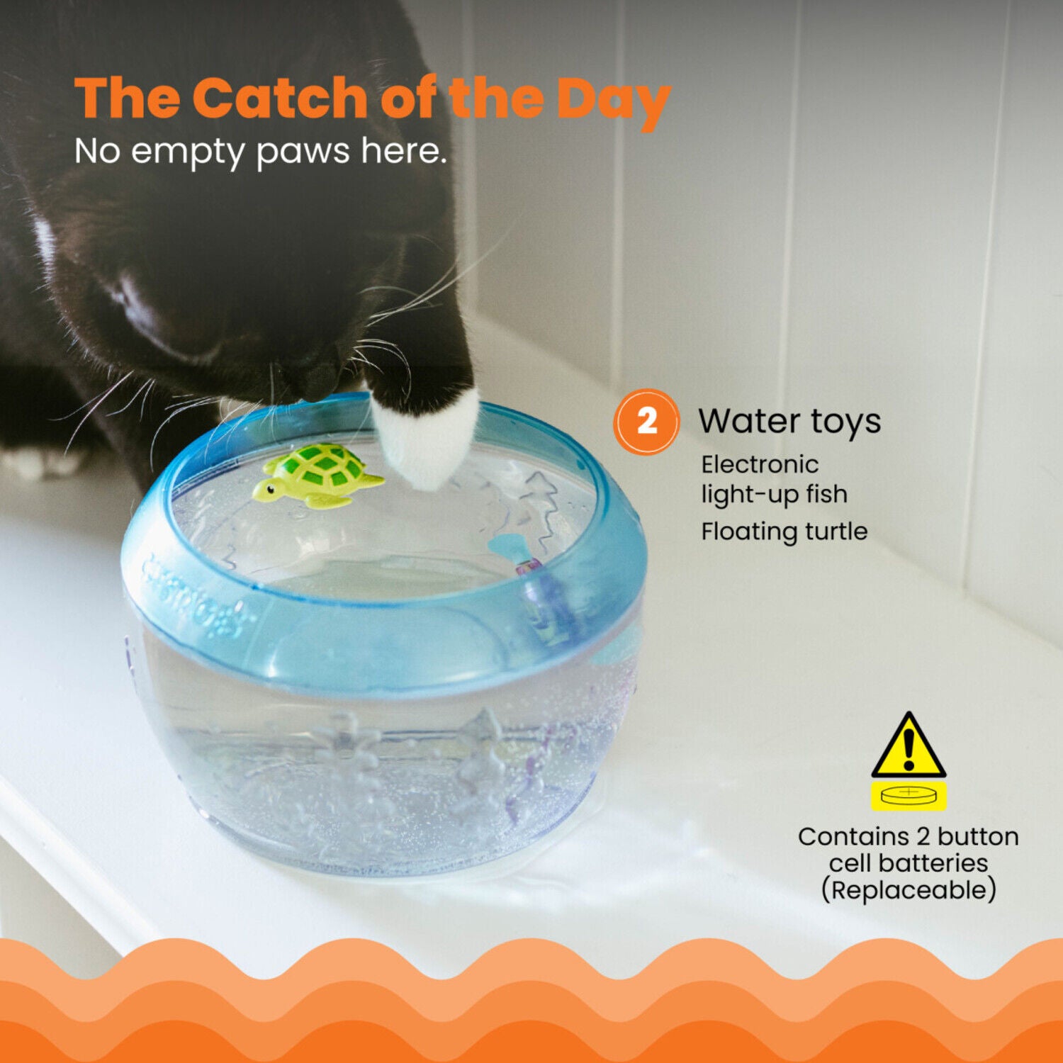 Catstages Meow-Smerizing Fun Fish Bowl Interactive Cat Toy