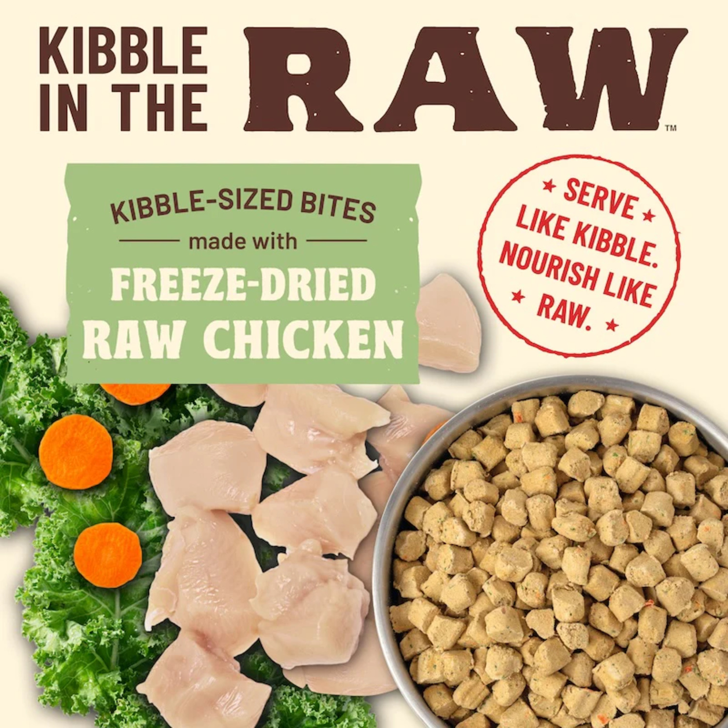 Primal Kibble In The Raw Chicken Recipe Freeze-Dried Raw Cat Food, 4Lb