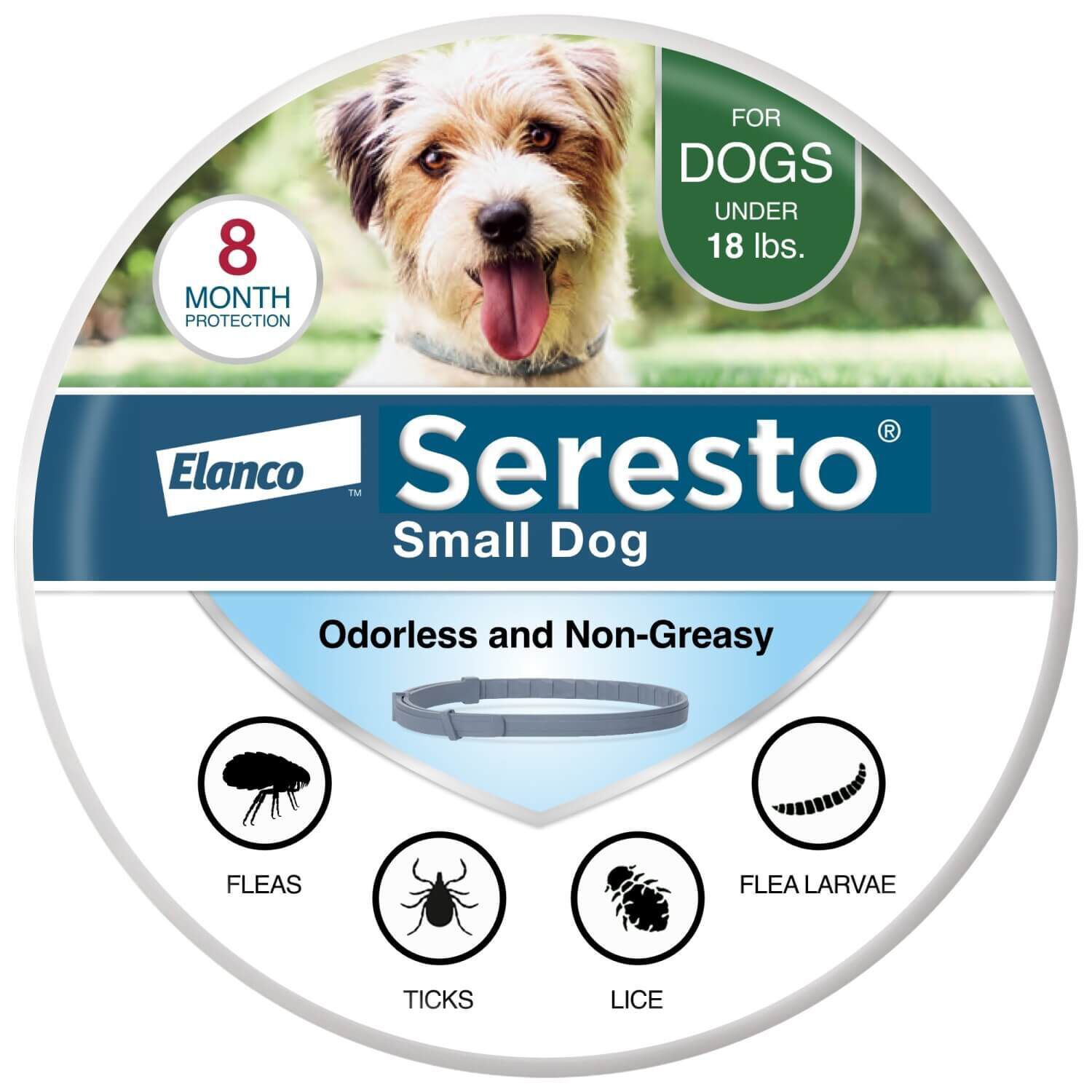 Seresto Flea & Tick Treatment & Prevention Collar For Dogs, Under 18 Lbs