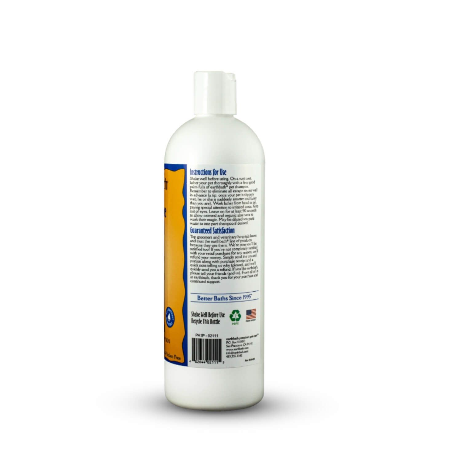 Earthbath Oatmeal & Aloe Dog & Cat Shampoo, Vanilla & Almond