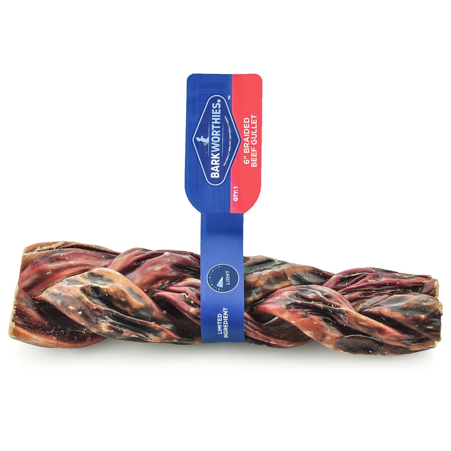 Barkworthies Braided Beef Gullet Dog Treat