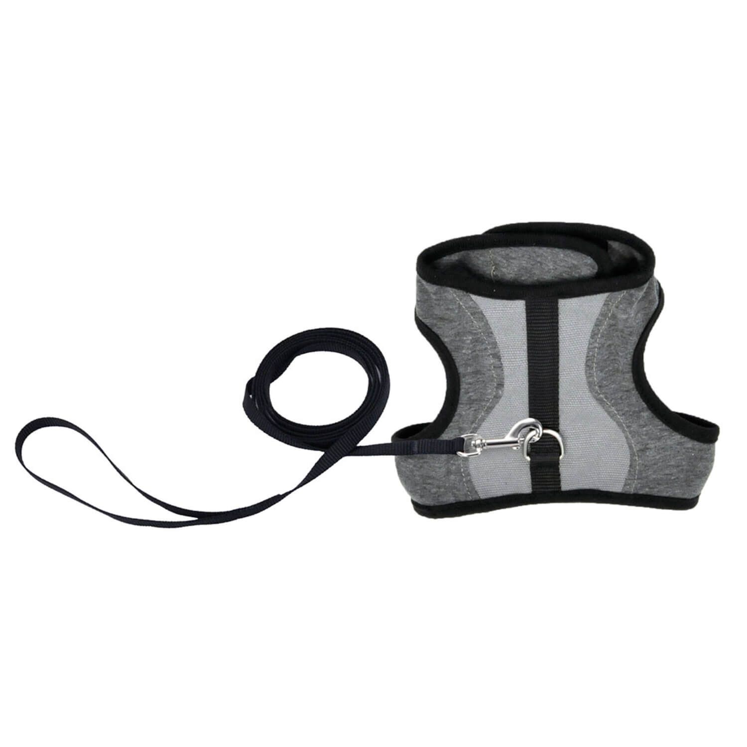 Coastal Pet Adjustable Cat Wrap Harness With 6' Leash, Gray