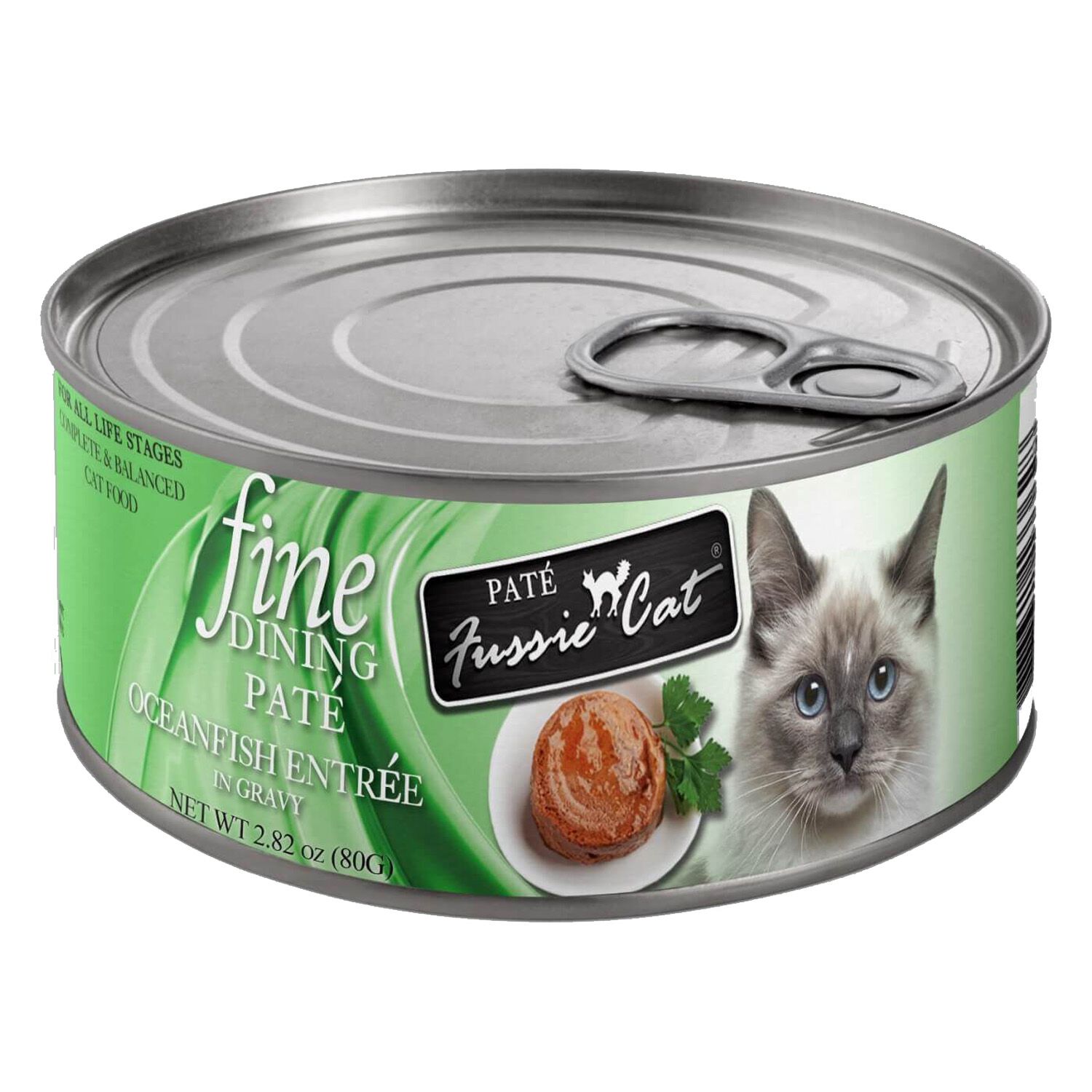 Fussie Cat Fine Dining Pate Oceanfish In Gravy Recipe Wet Cat Food, 2.8 Oz
