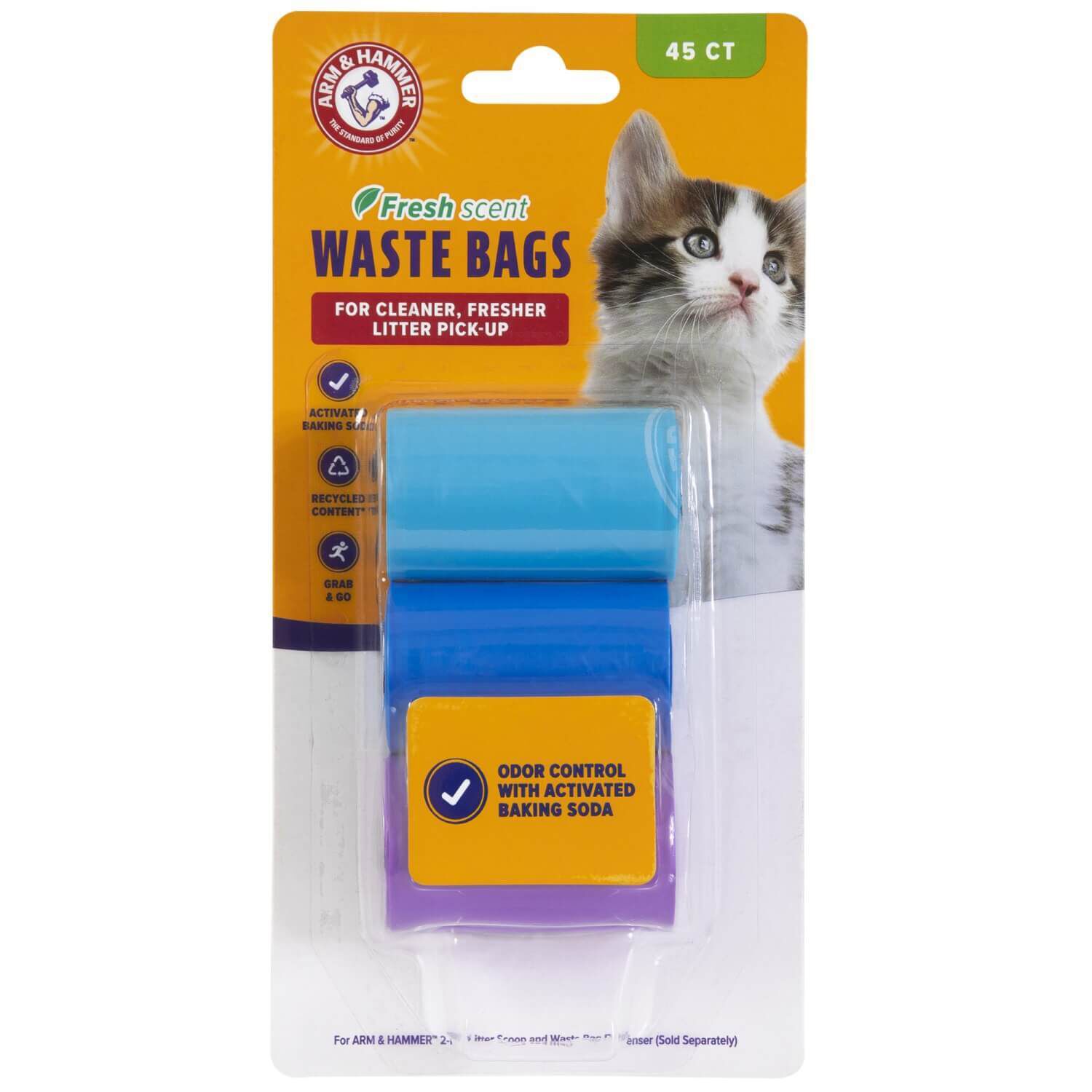 Arm & Hammer Deluxe 2-In-1 Cat Litter Scoop Waste Bag Refills