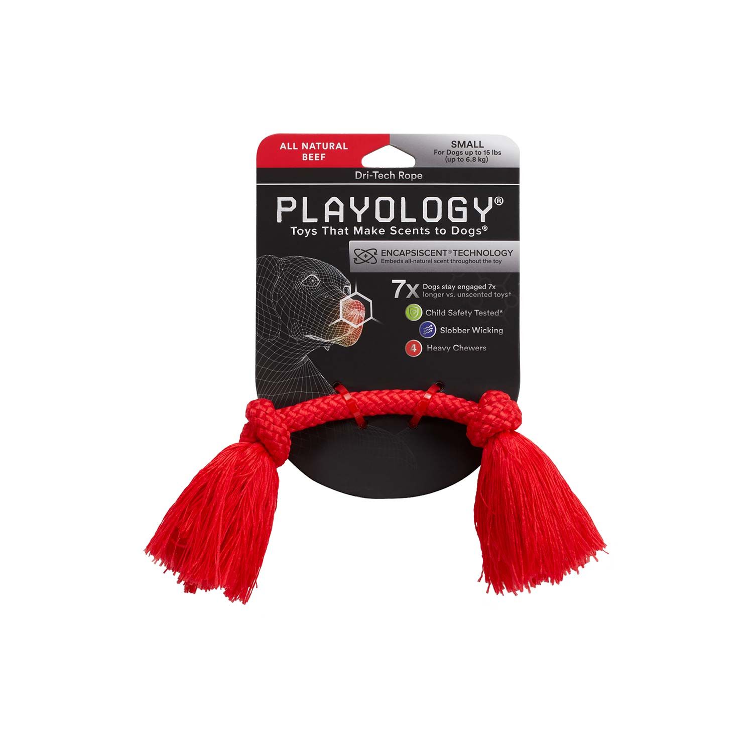 Playology Beef Scented Dri-Tech Rope Dog Toy