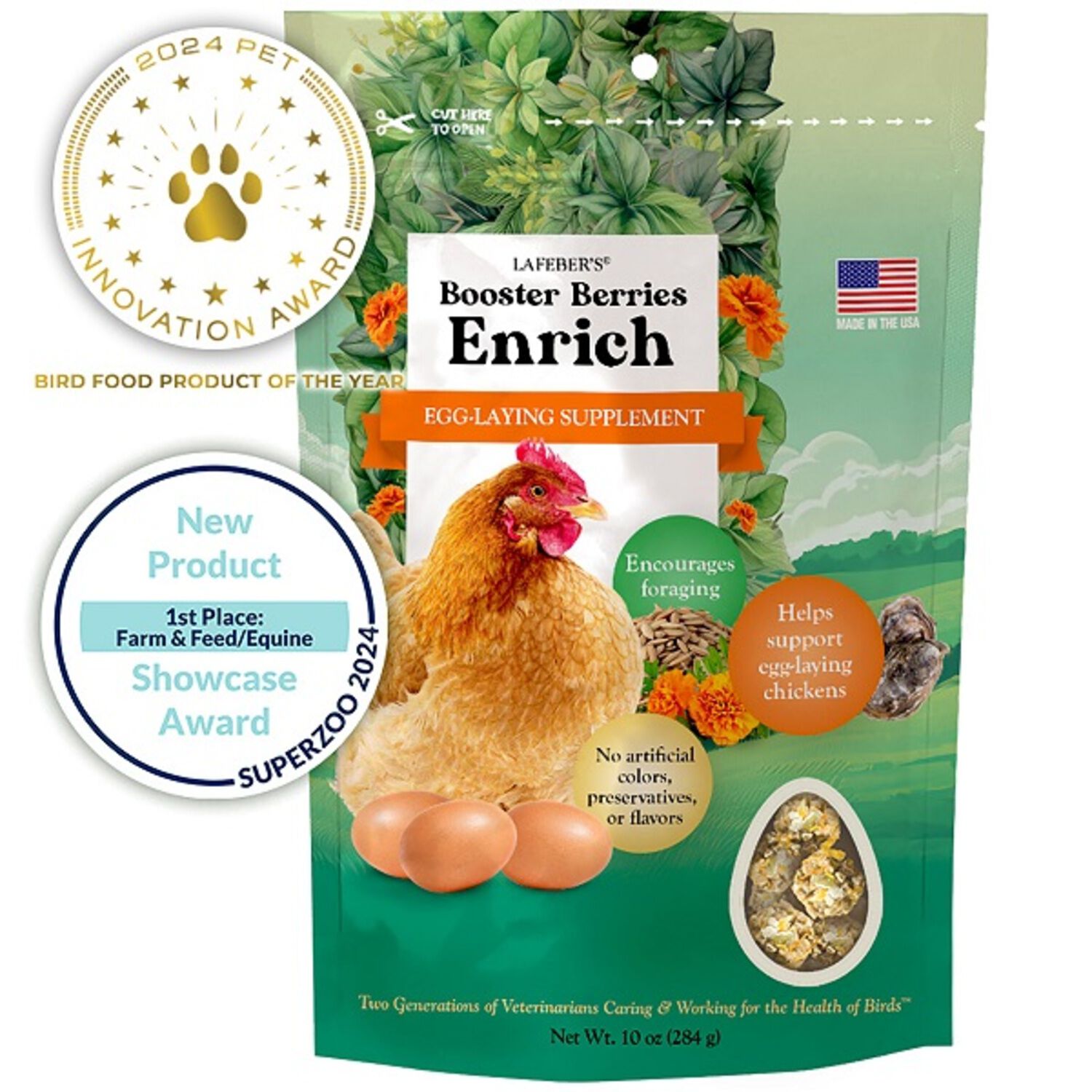 Lafeber Booster Berries Enrich Chicken Supplement, 10Oz
