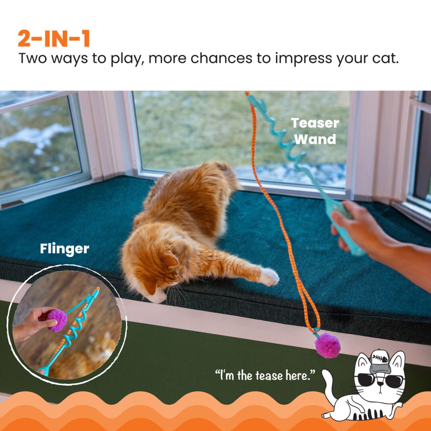 Catstages Catapult Spring Wand & Teaser Cat Toy