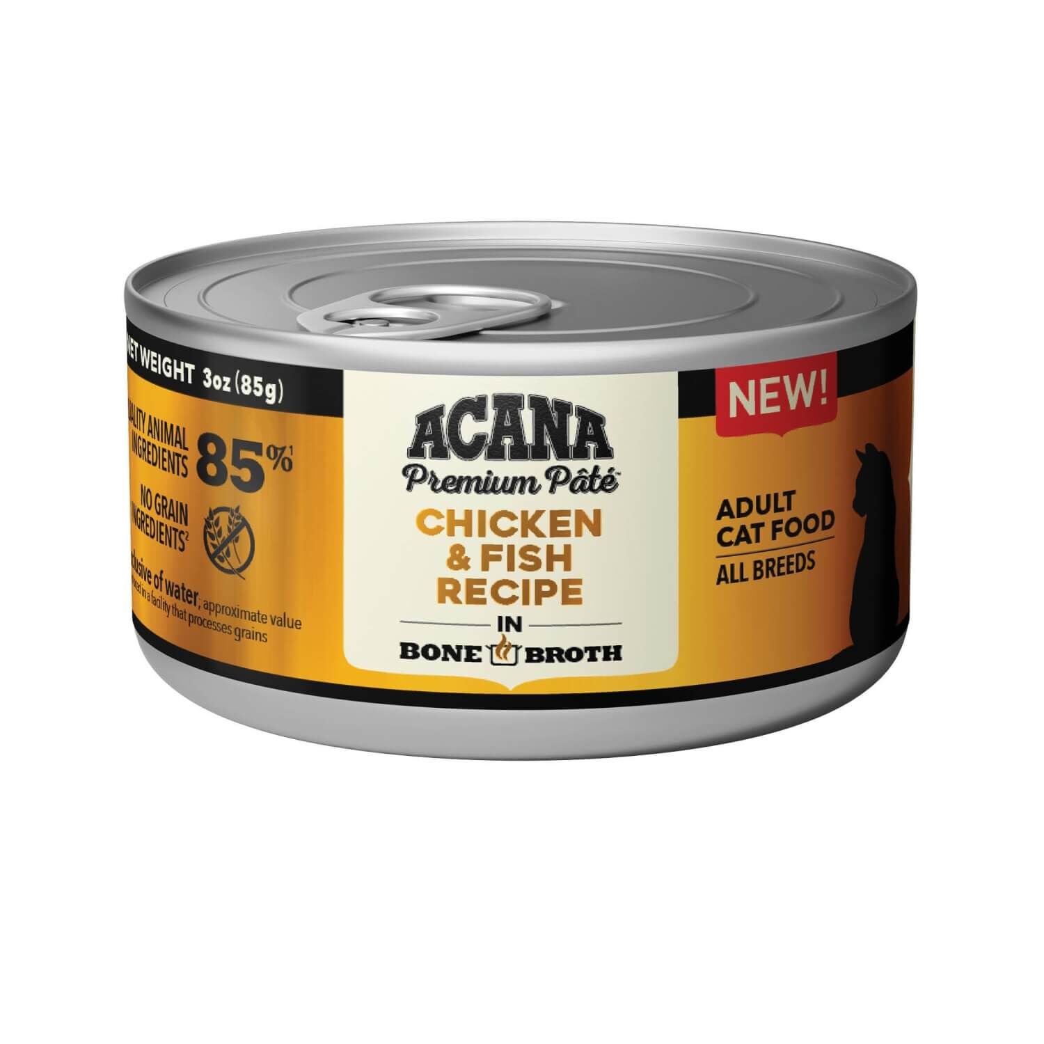 Acana Premium P&acirc;t&eacute; Chicken & Fish Recipe In Bone Broth Wet Cat Food
