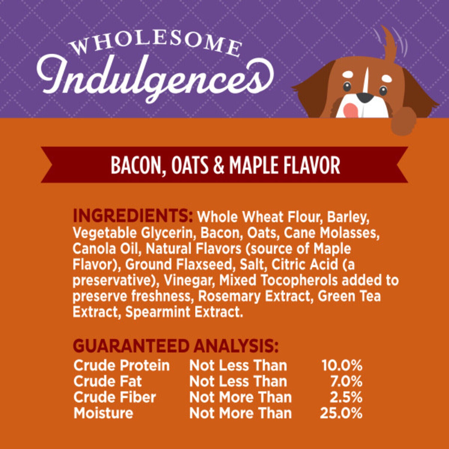 Old Mother Hubbard Wholesome Indulgences Bacon, Oats & Maple Flavor Natural Dog Treats, 10 Ounces