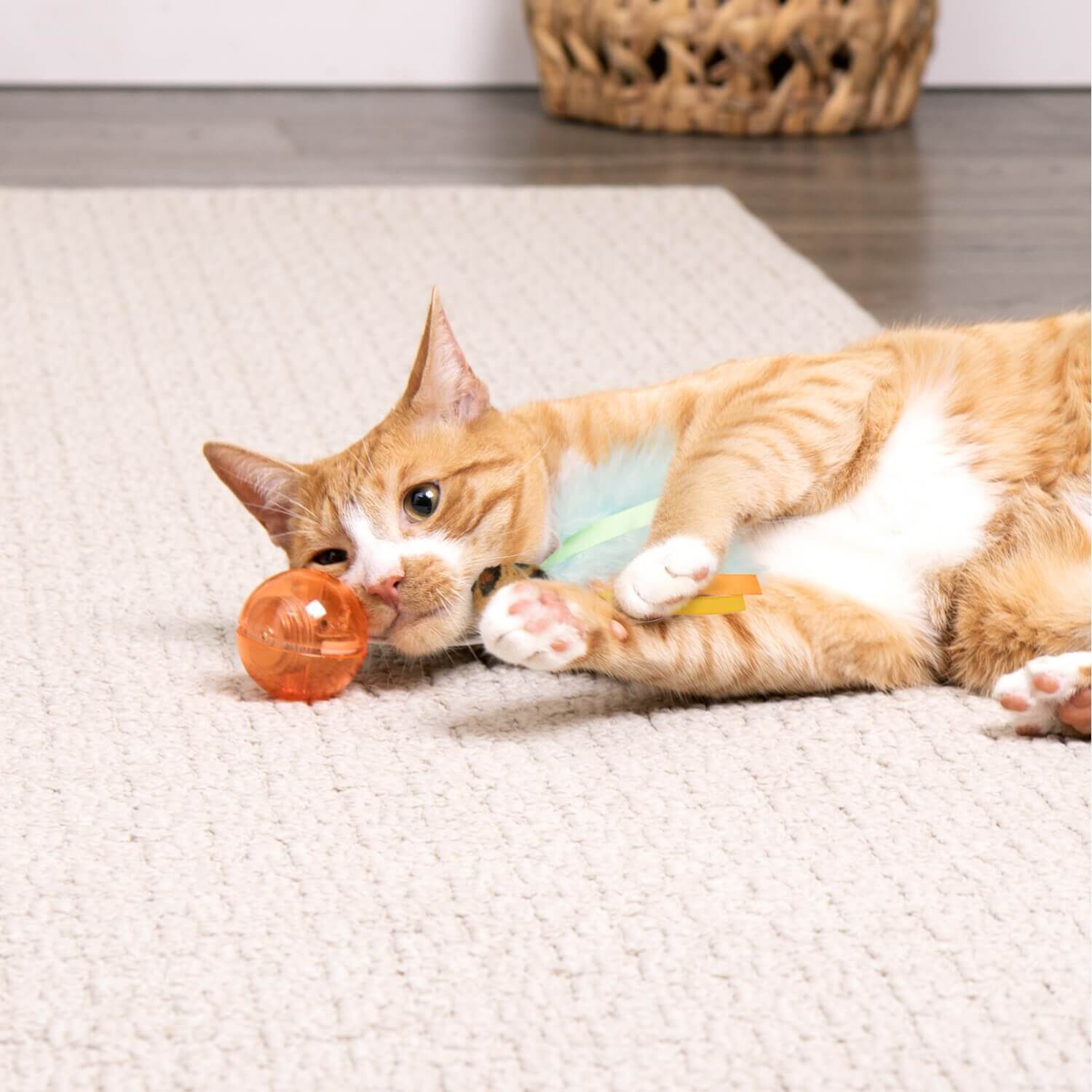Instincts By Smartykat&reg; Twinkle Tipper&trade; Electronic Light Ball Cat Toy With Self Righting Teaser Wand