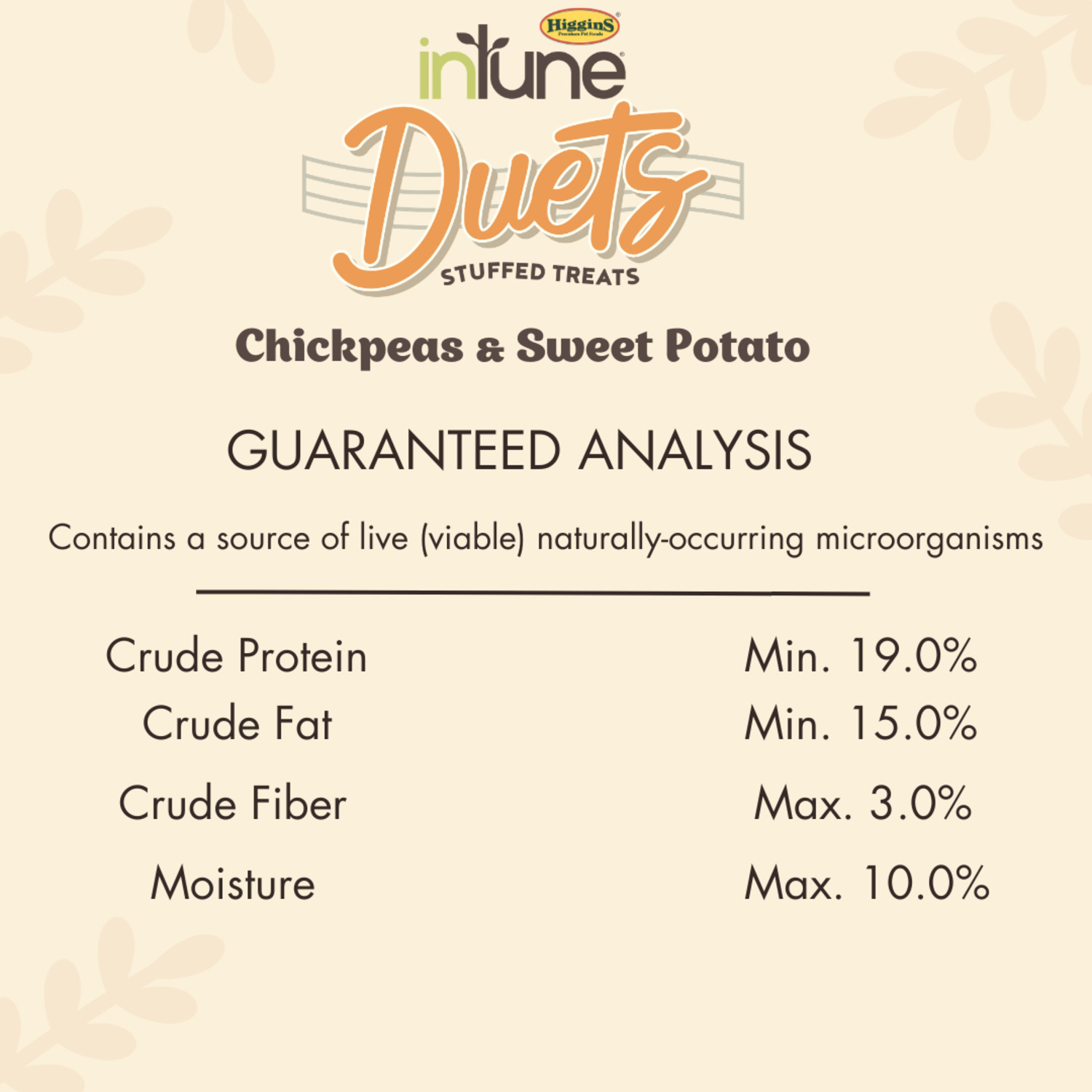 Higgins Intune Duets Chickpeas & Sweet Potatoes Treat For Parrots & Macaws, 3Oz