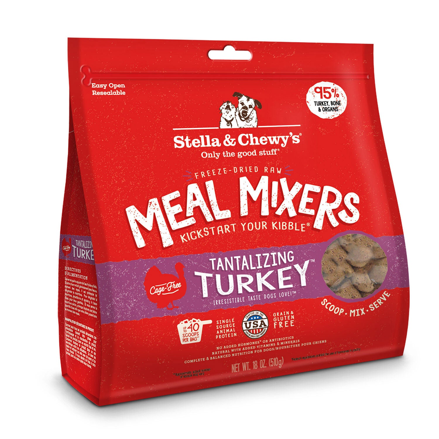 Stella & Chewy's Freeze-Dried Tantalizing Turkey Meal Mixers Dog Food
