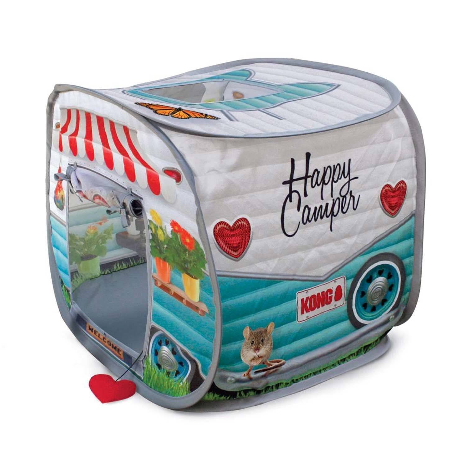 Kong Play Spaces Hide-And-Seek Collapsible Camper Cat Toy