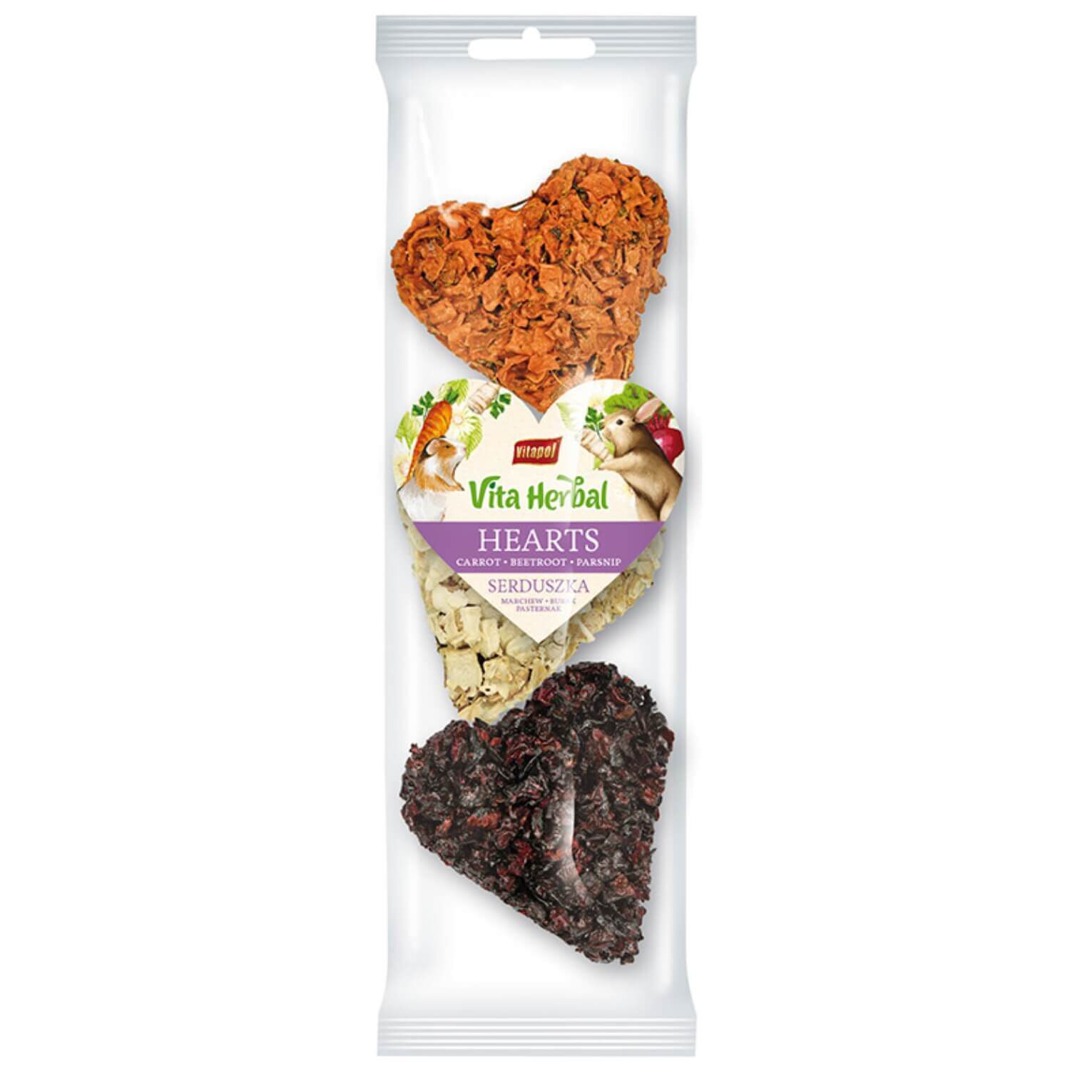 Vitapol Vita Herbal Hearts Veggie Fruit Mix Small Animal Treat