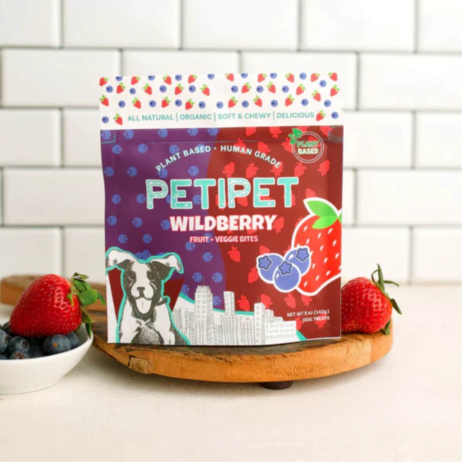 Petipet Wildberry Organic Soft & Chewy Fruit & Veggie Bites Dog Treats