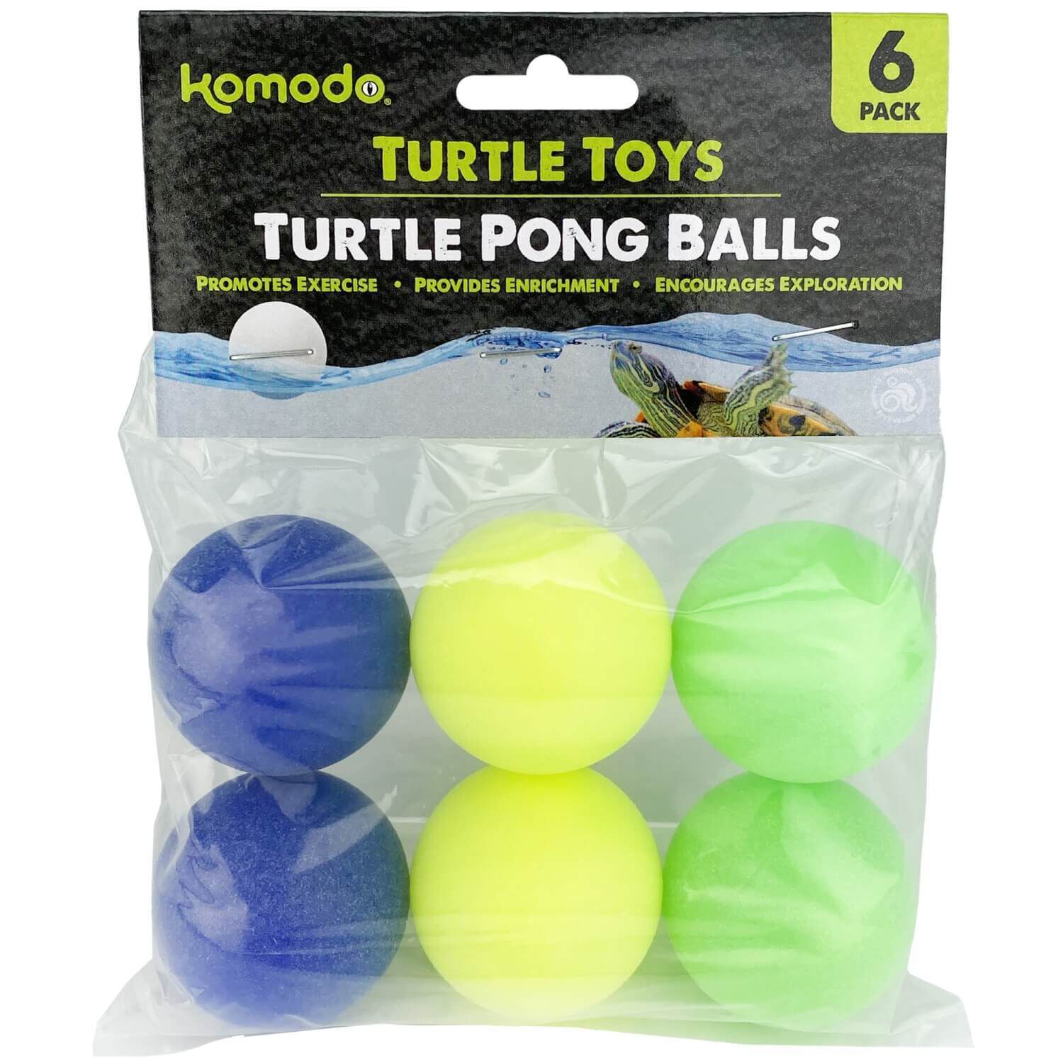 Komodo Ping Pong Balls Toy - 6Pk