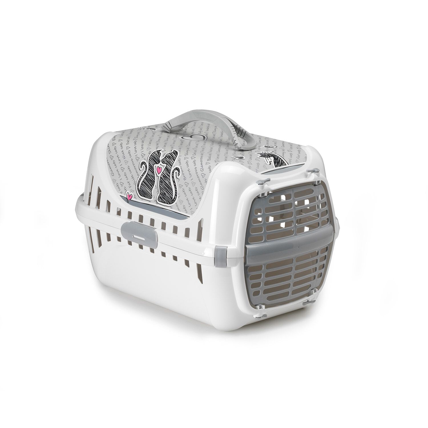 Moderna Cats In Love Plastic Cat Carrier