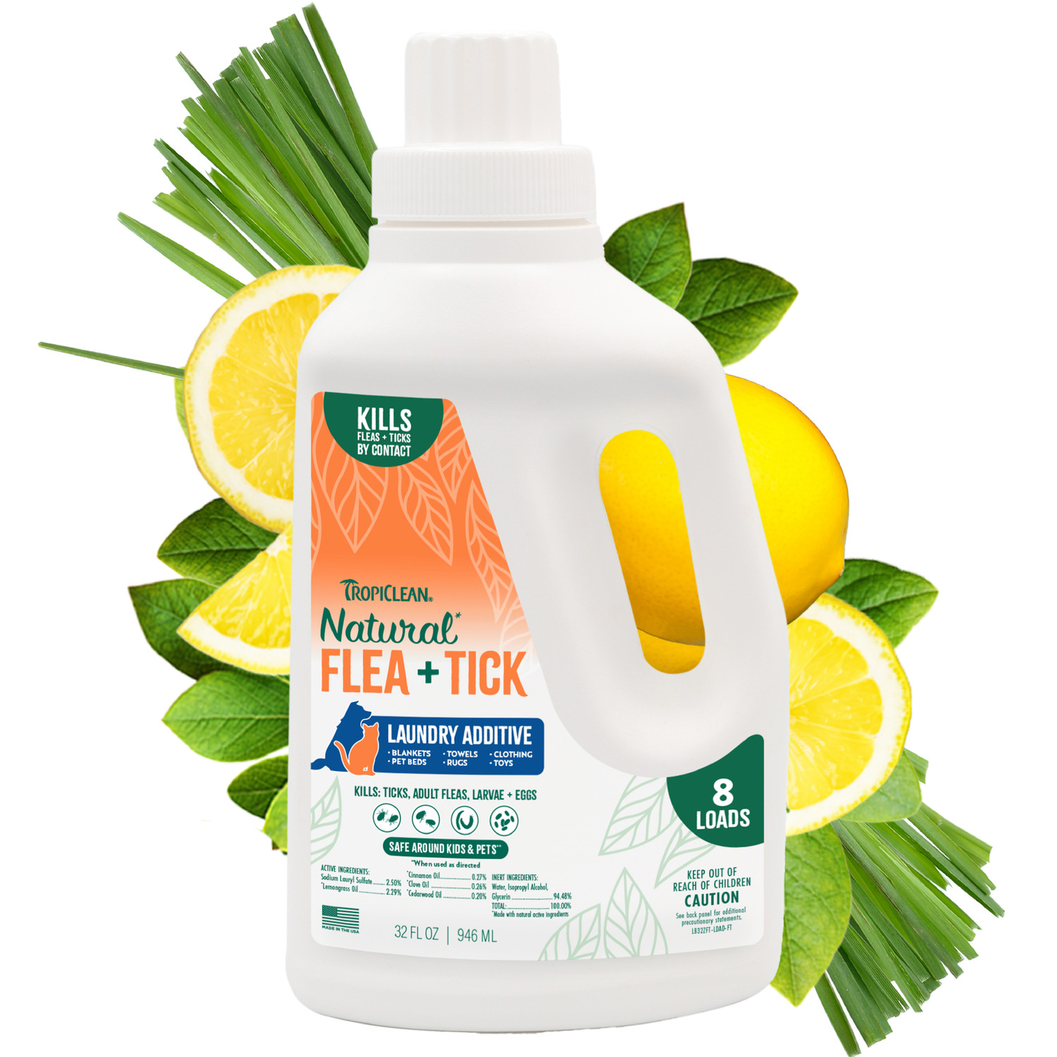 Tropiclean Soothing Natural Flea & Tick Laundry Additive, 32Oz