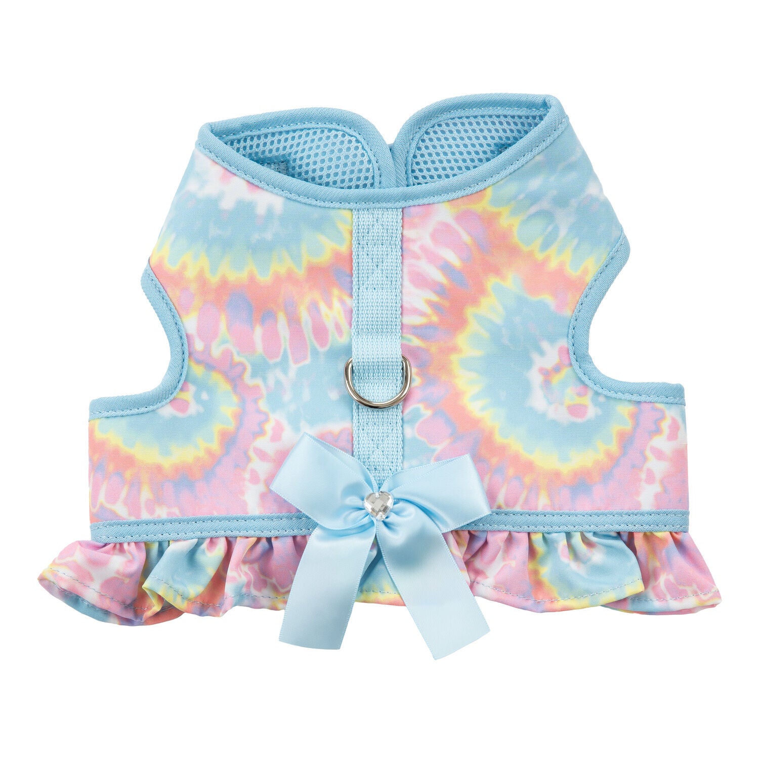 Simply Dog Pastel Tie Dye Print With Ruffles Wrap Dog Harness