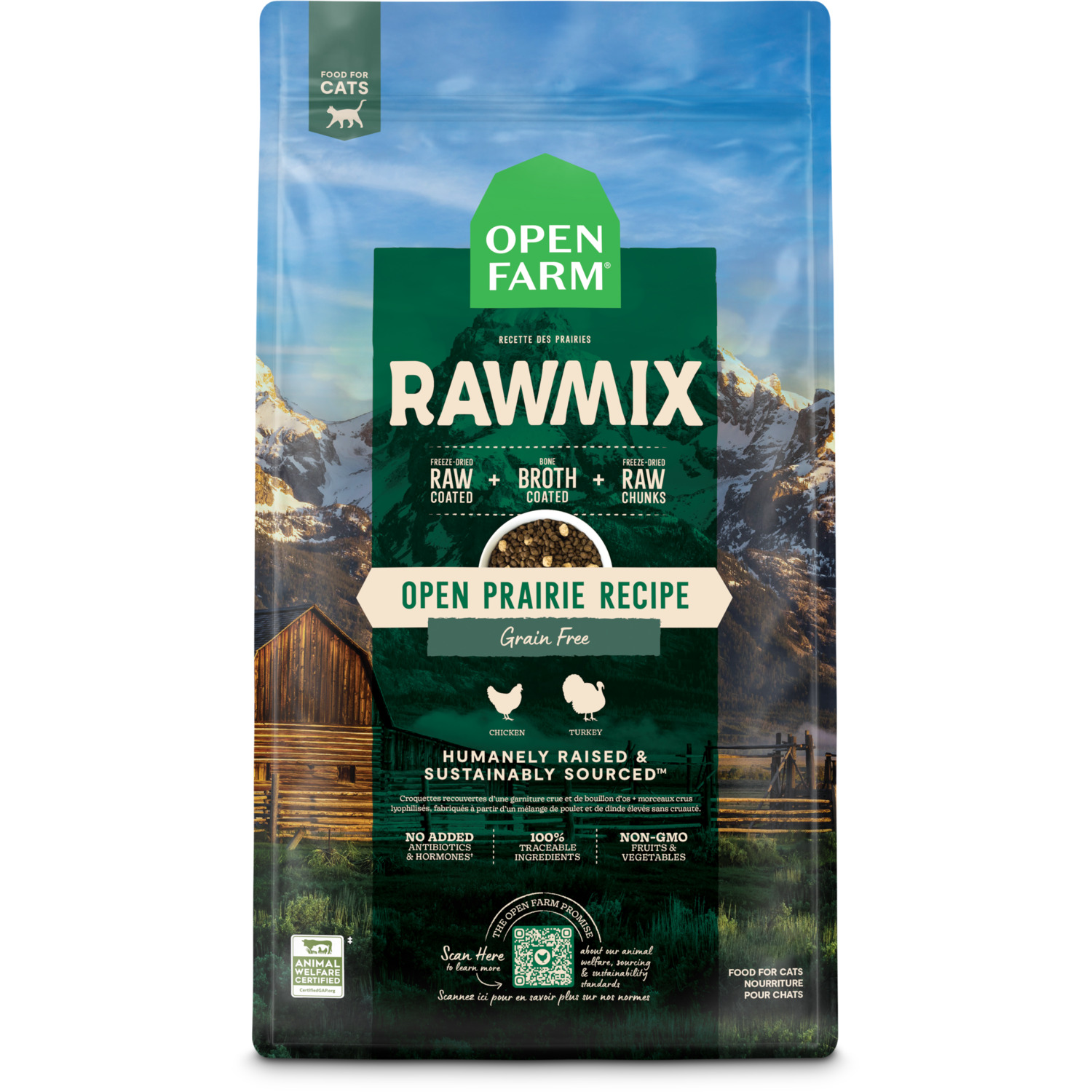 Open Farm Rawmix Grain-Free Open Prairie Dry Cat Food