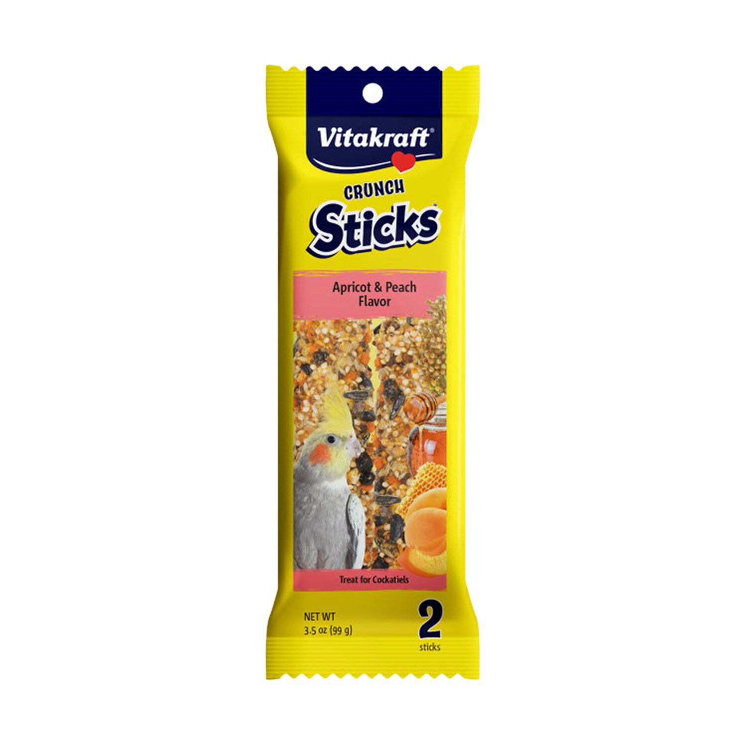 Vitakraft Cockatiel Crunch Sticks Apricot & Peach Bird Treat