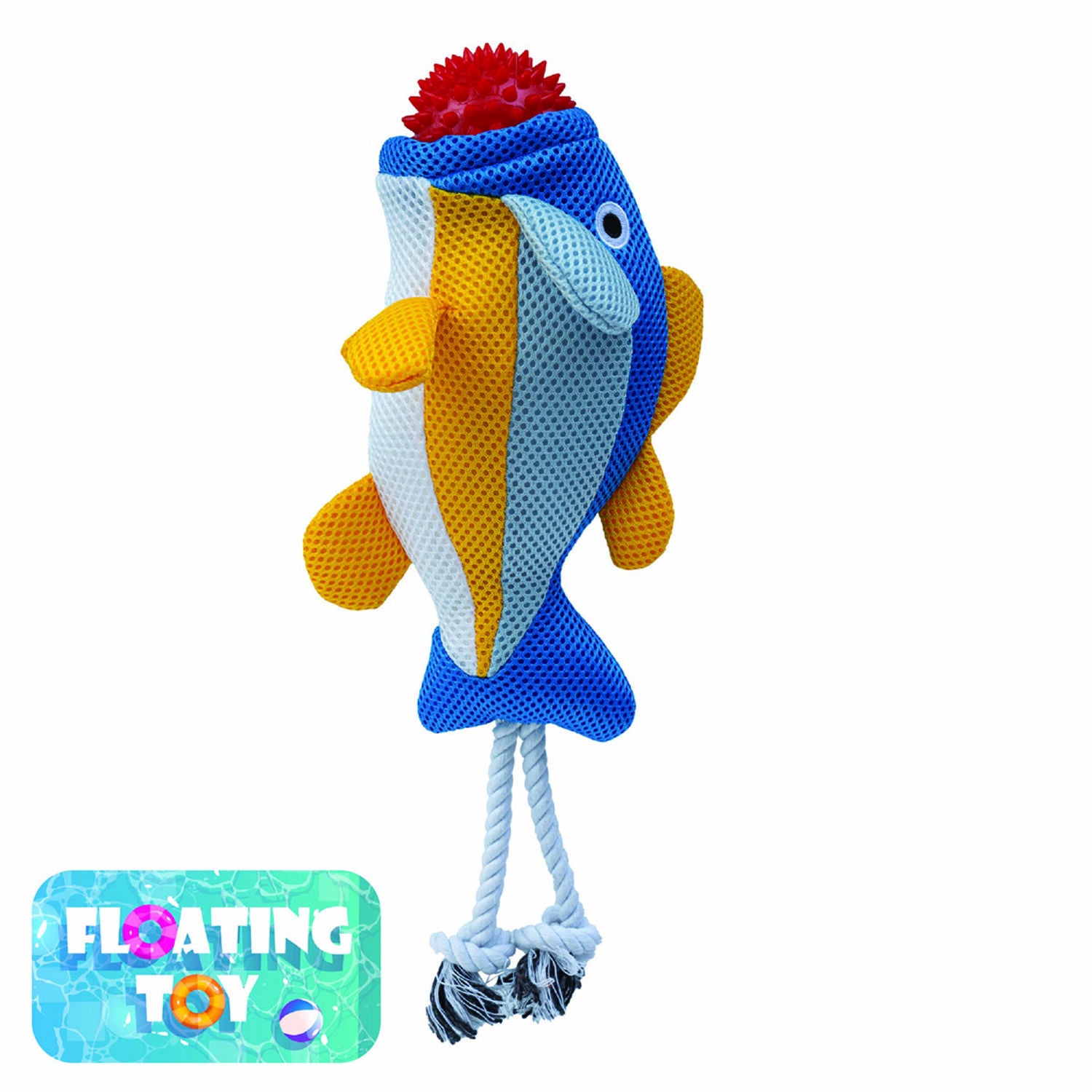Territory Fish 2-In-1 Floating Tug And Toss Dog Toy
