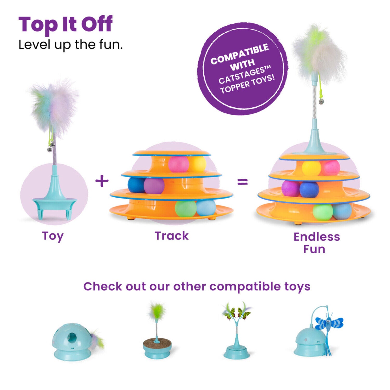 Catstages Tower Of Tracks Interactive Cat Toy