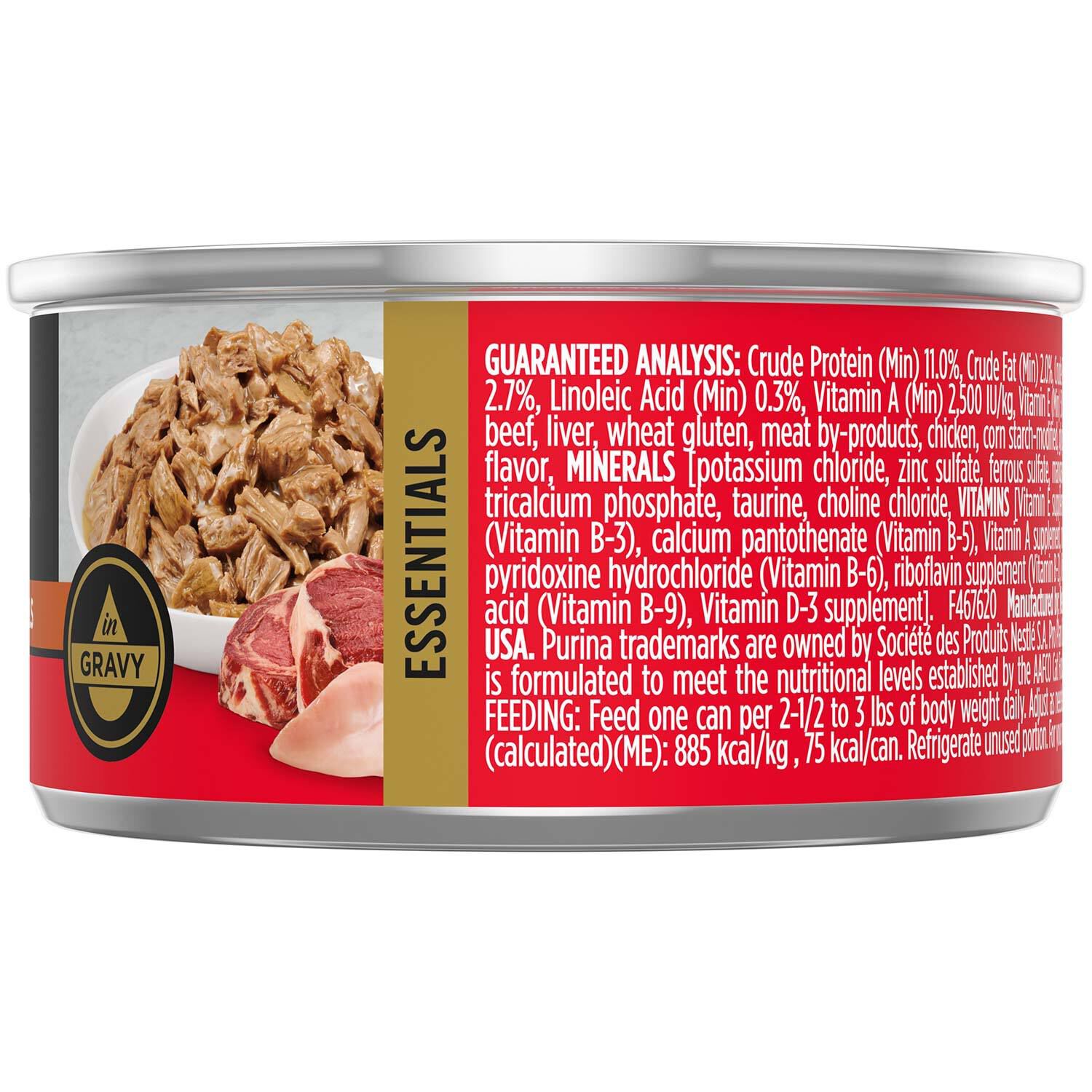 Purina Pro Plan High Protein Wet Cat Food, Beef And Chicken In Gravy Entree