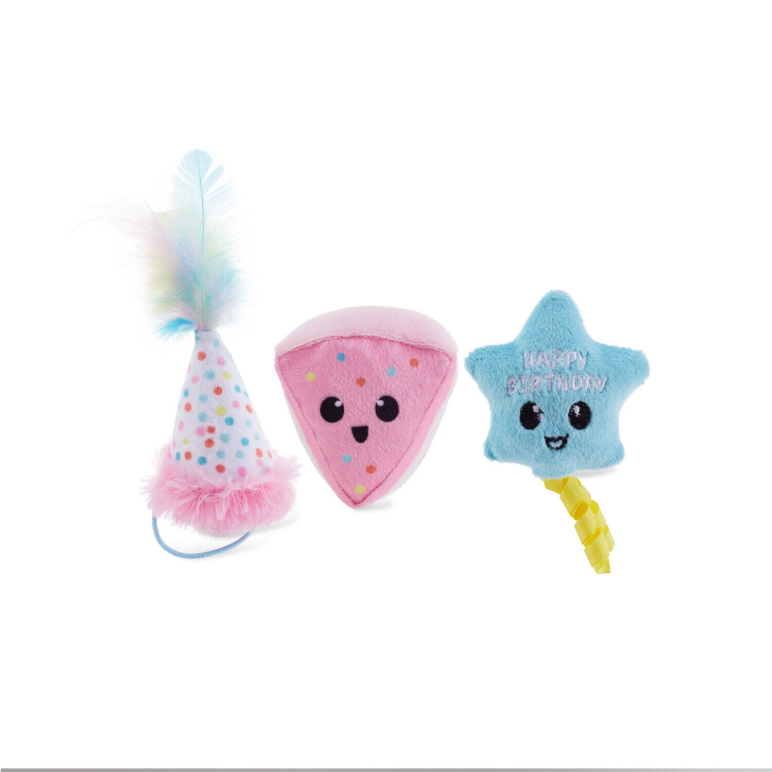 Catstages Petstages Happy Purrthday Catnip Filled Plush Cat Toys - Multipack