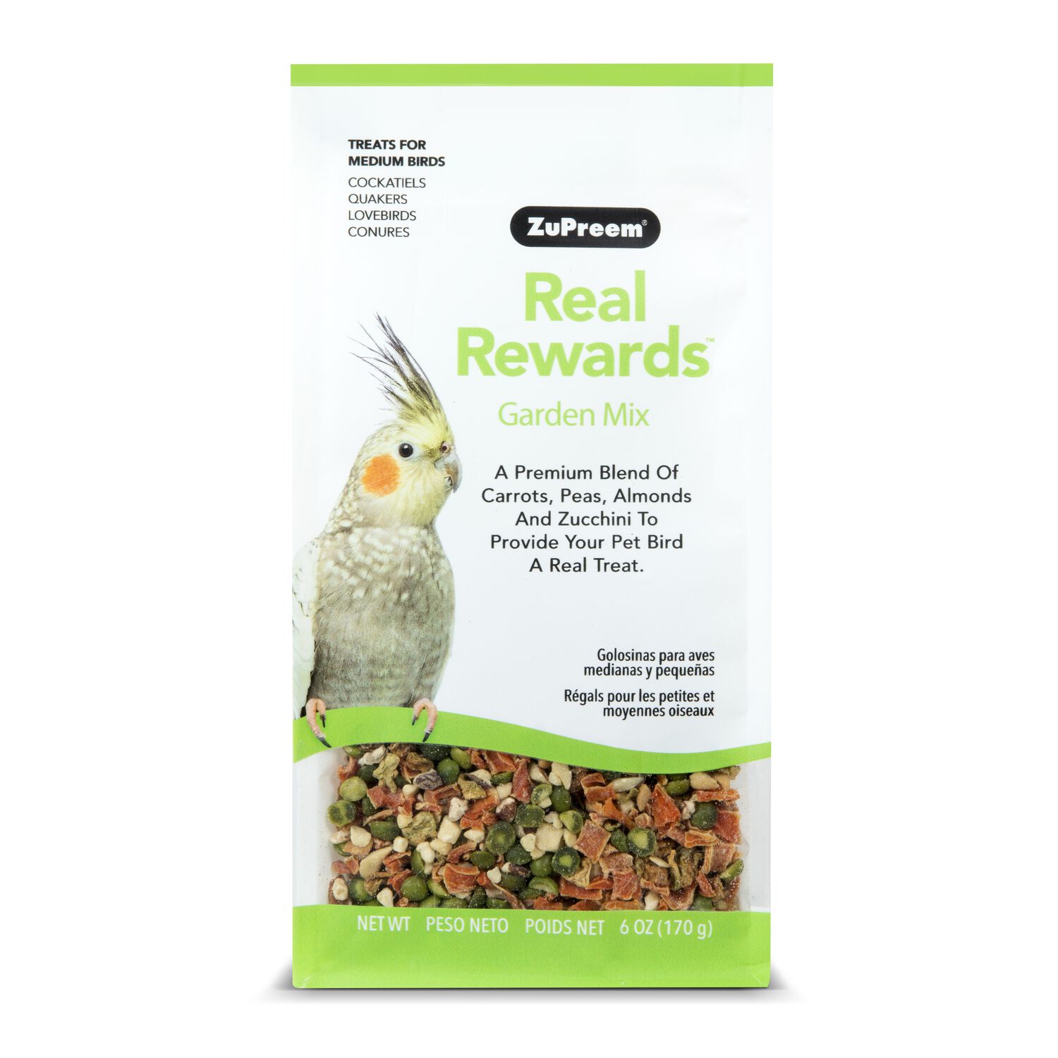 Zupreem Real Rewards Garden Mix For Medium Birds Bird Treat, 6Oz