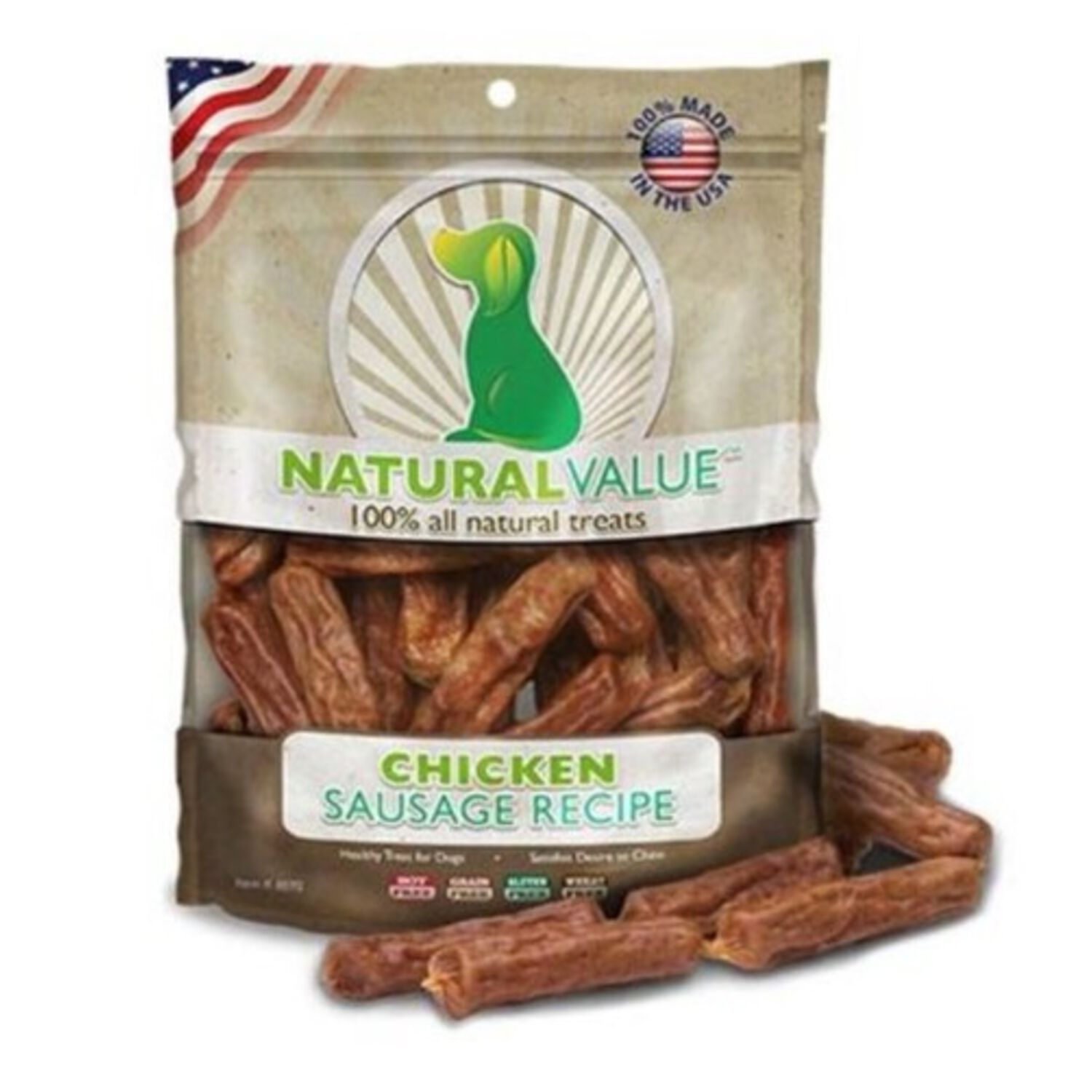 Loving Pets Natural Value Soft Chicken Sausage Dog Treats
