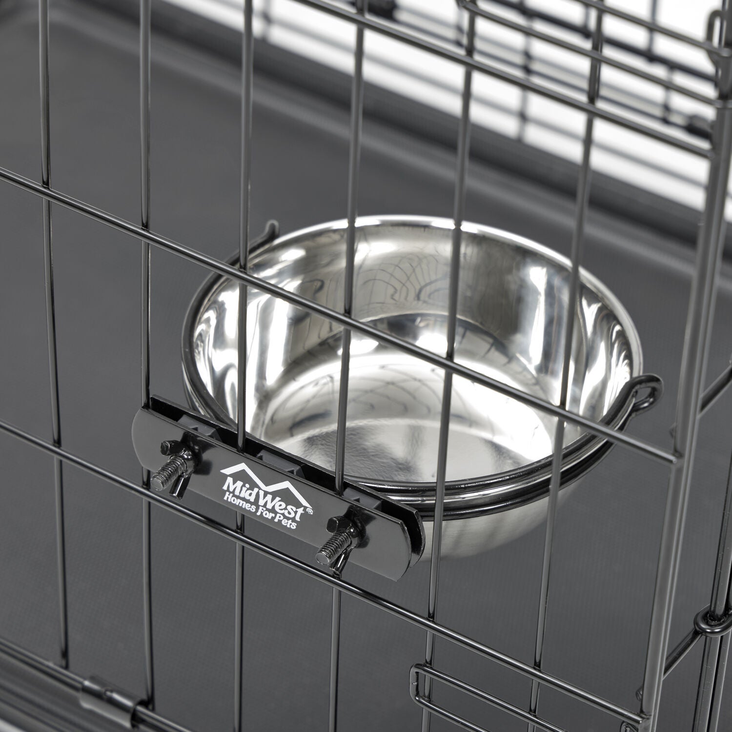 Midwest Snap'y Fit Stainless Steel Food & Water Dog Bowl, 10 Oz