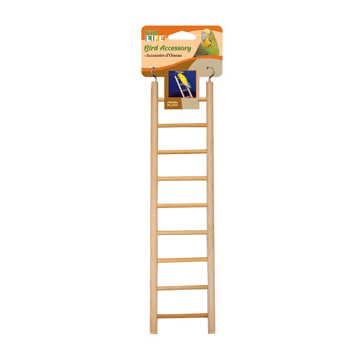 Penn-Plax 9 Step Wooden Ladder For Birds