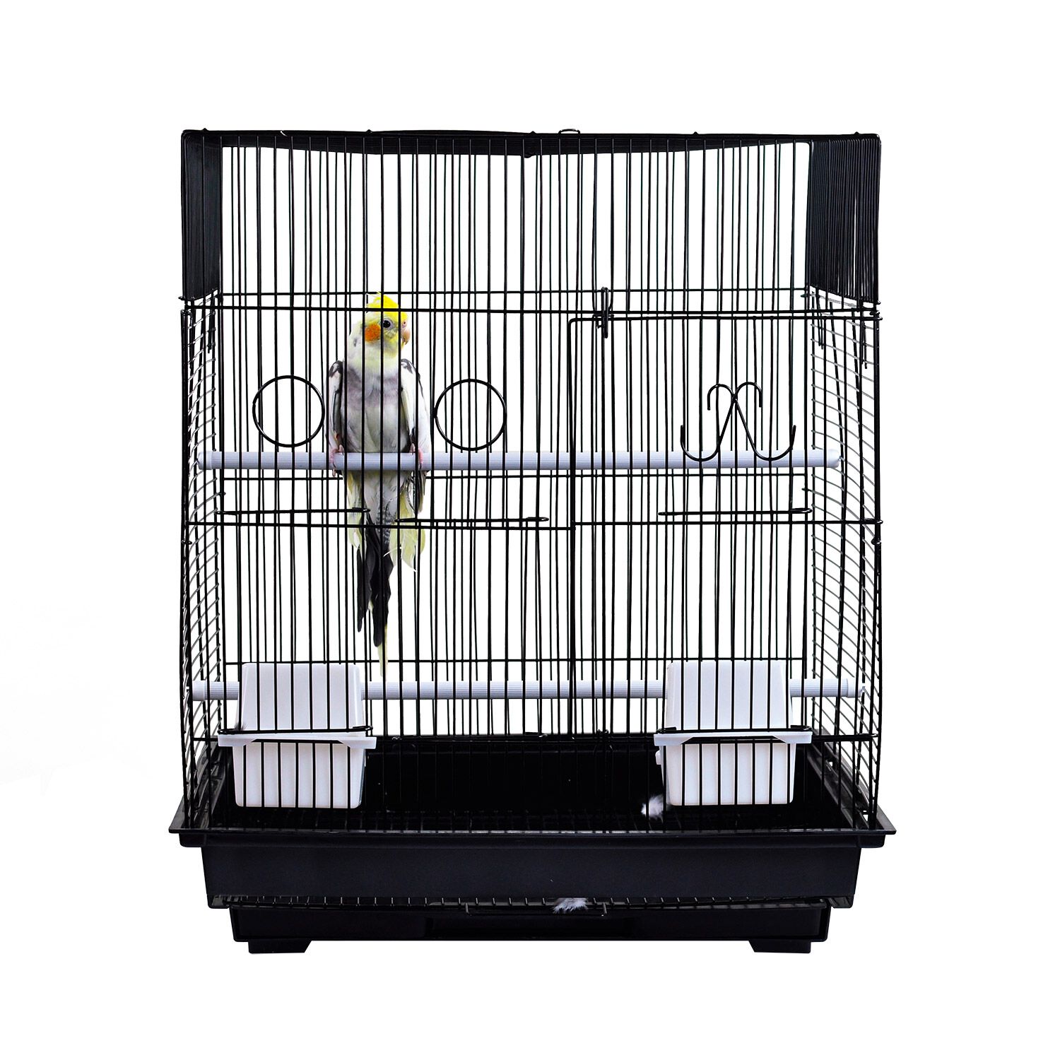 A&E Cage Flat Top Cage For Birds, Black