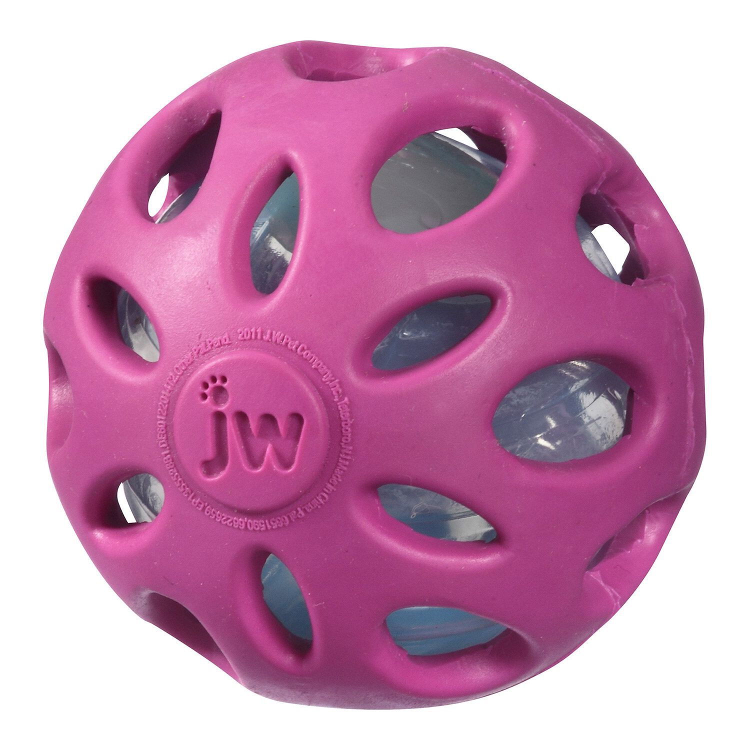 Jw Pet Crackle Head Ball Durable Dog Toy