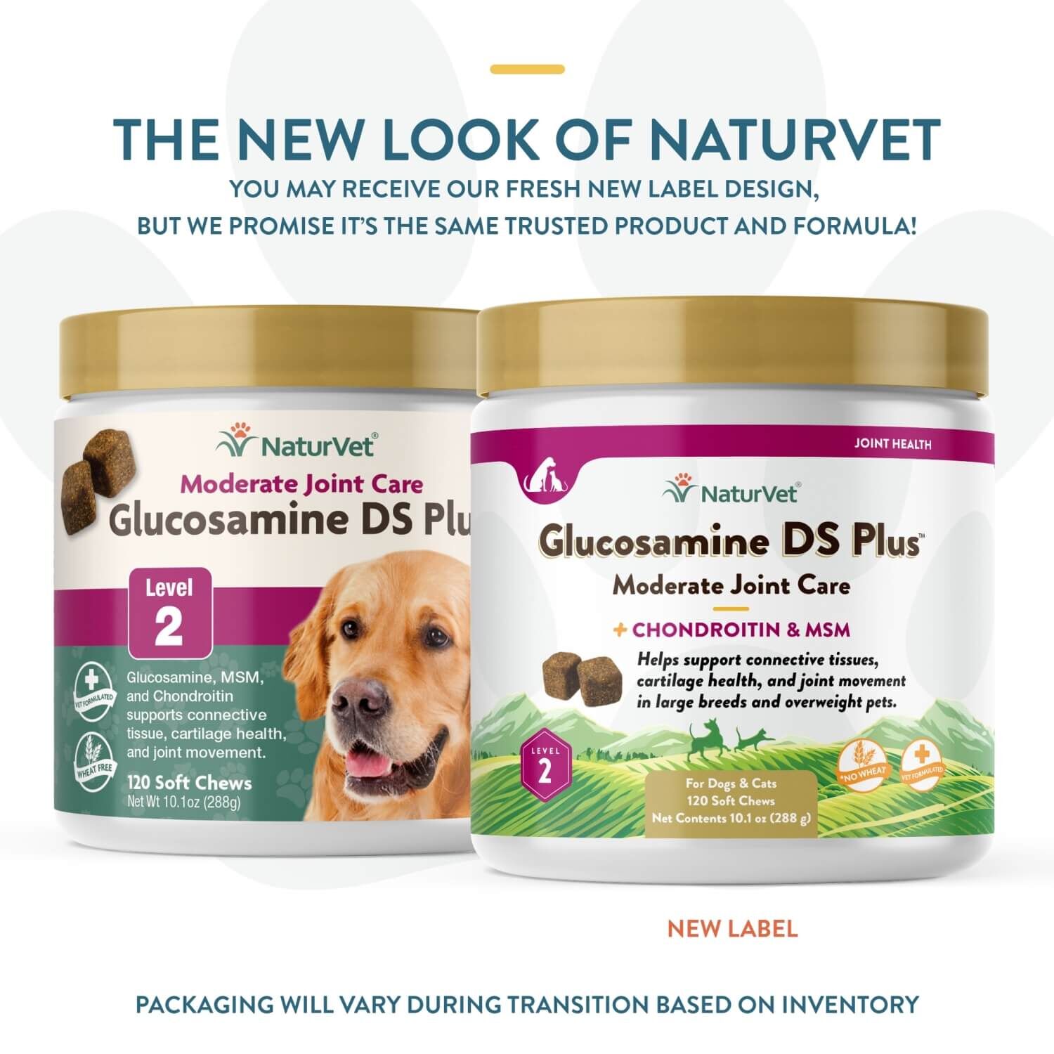 Naturvet Glucosamine Ds +Chondroitin & Msm Moderate Joint Care Soft Chew Supplements For Dogs & Cats