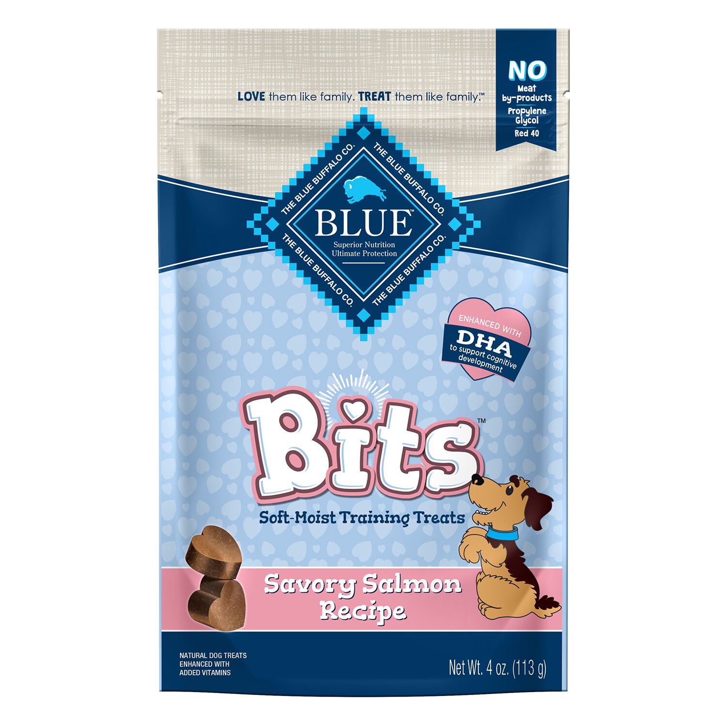 Blue Buffalo Blue Bits Savory Salmon Recipe Chicken Free Soft & Chewy Training Dog Treats