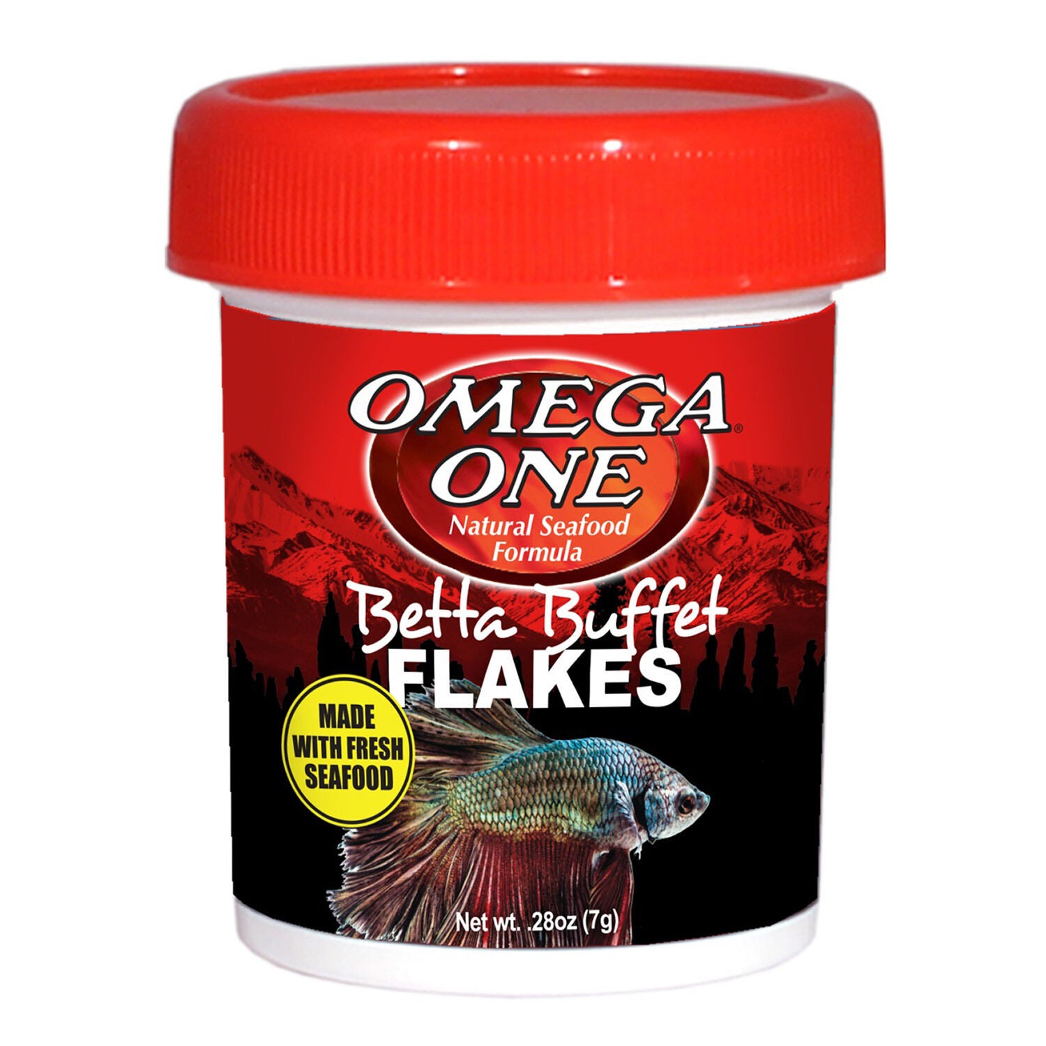 Omega One Betta Buffet Flakes Fish Food, 0.28-Oz