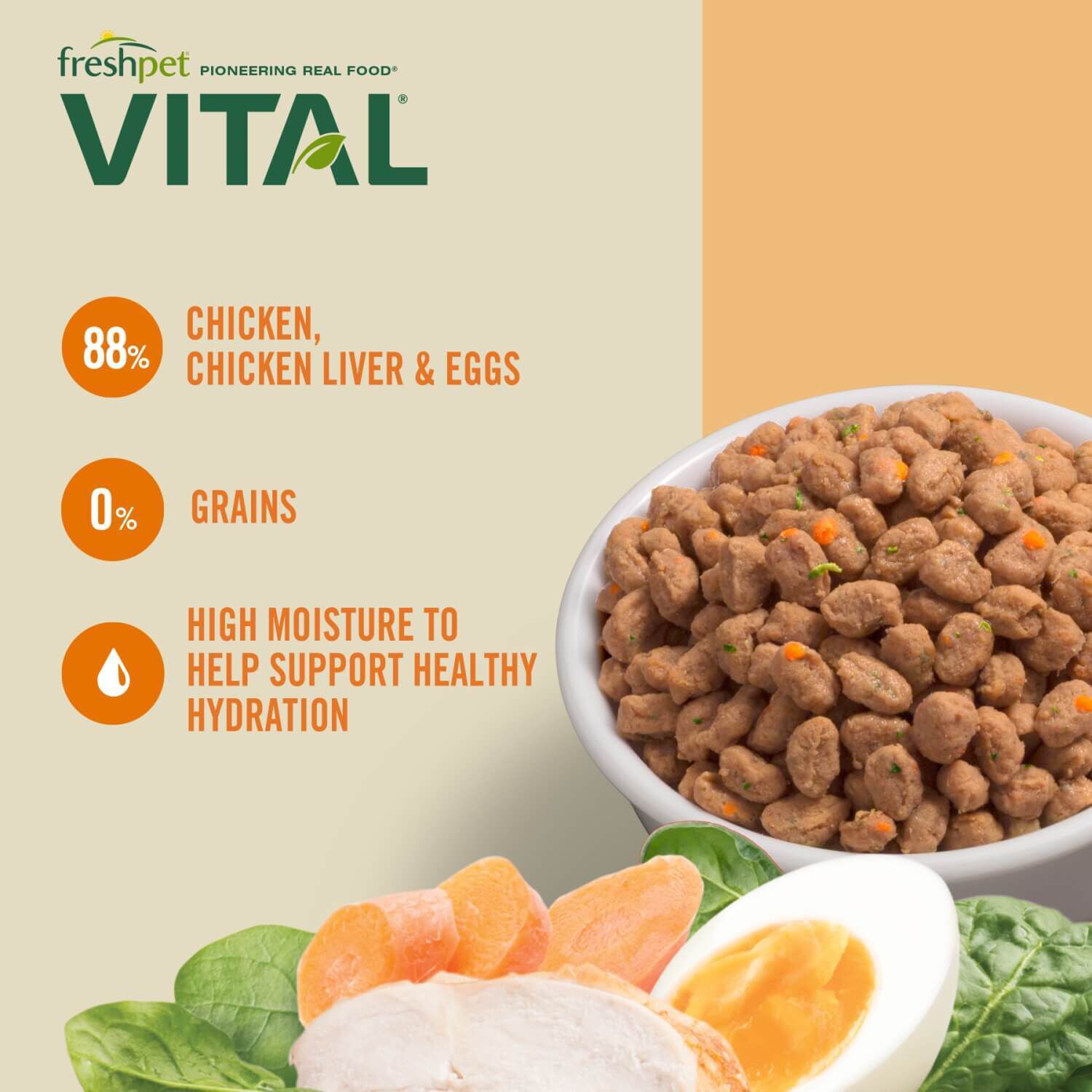Freshpet Vital Grain Free Fresh Cat Food, Chicken Recipe