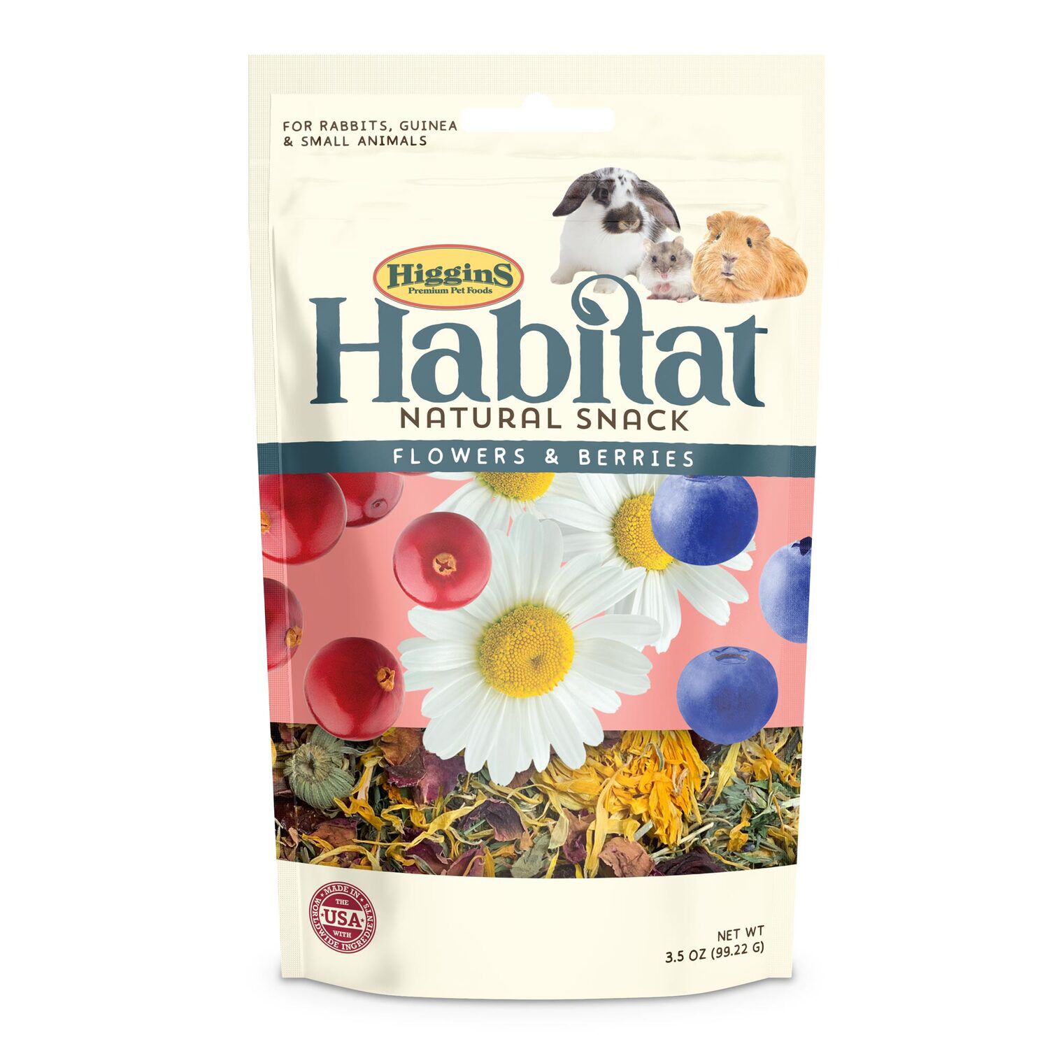Higgins Habitat Flowers & Berries Small Animal Treat, 3.5Oz