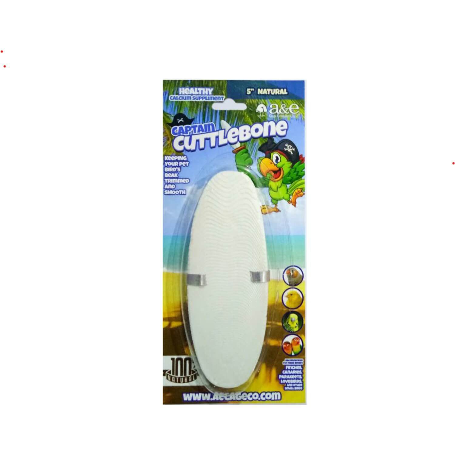A&E Cage 5 Inch Natural Cuttlebone Single Blister Pack